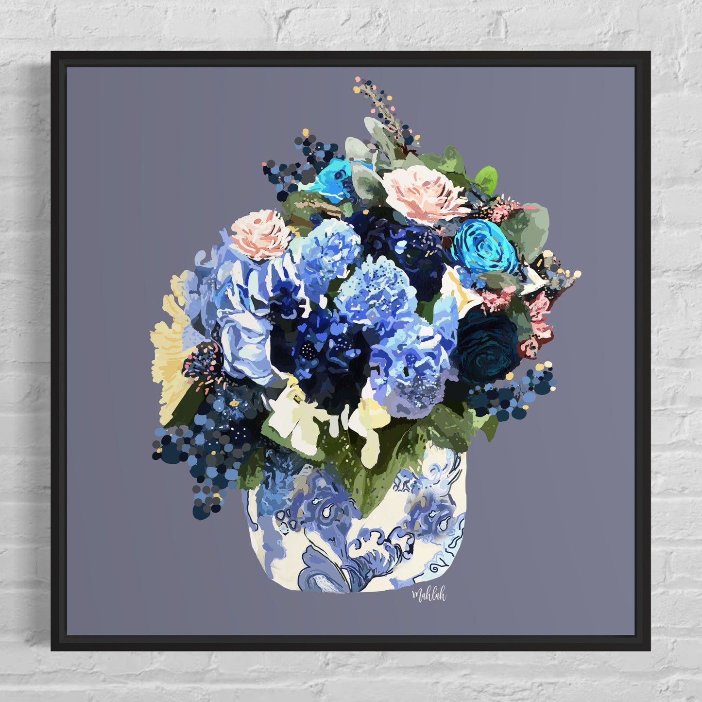 Centre Piece 1 - Square ( Lighter Background) Canvas Print