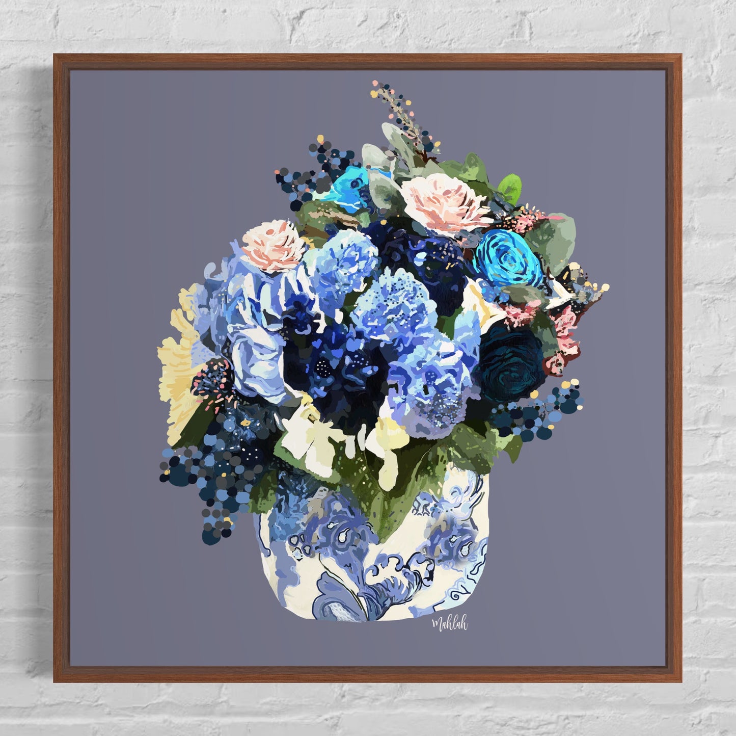 Centre Piece 1 - Square ( Lighter Background) Canvas Print
