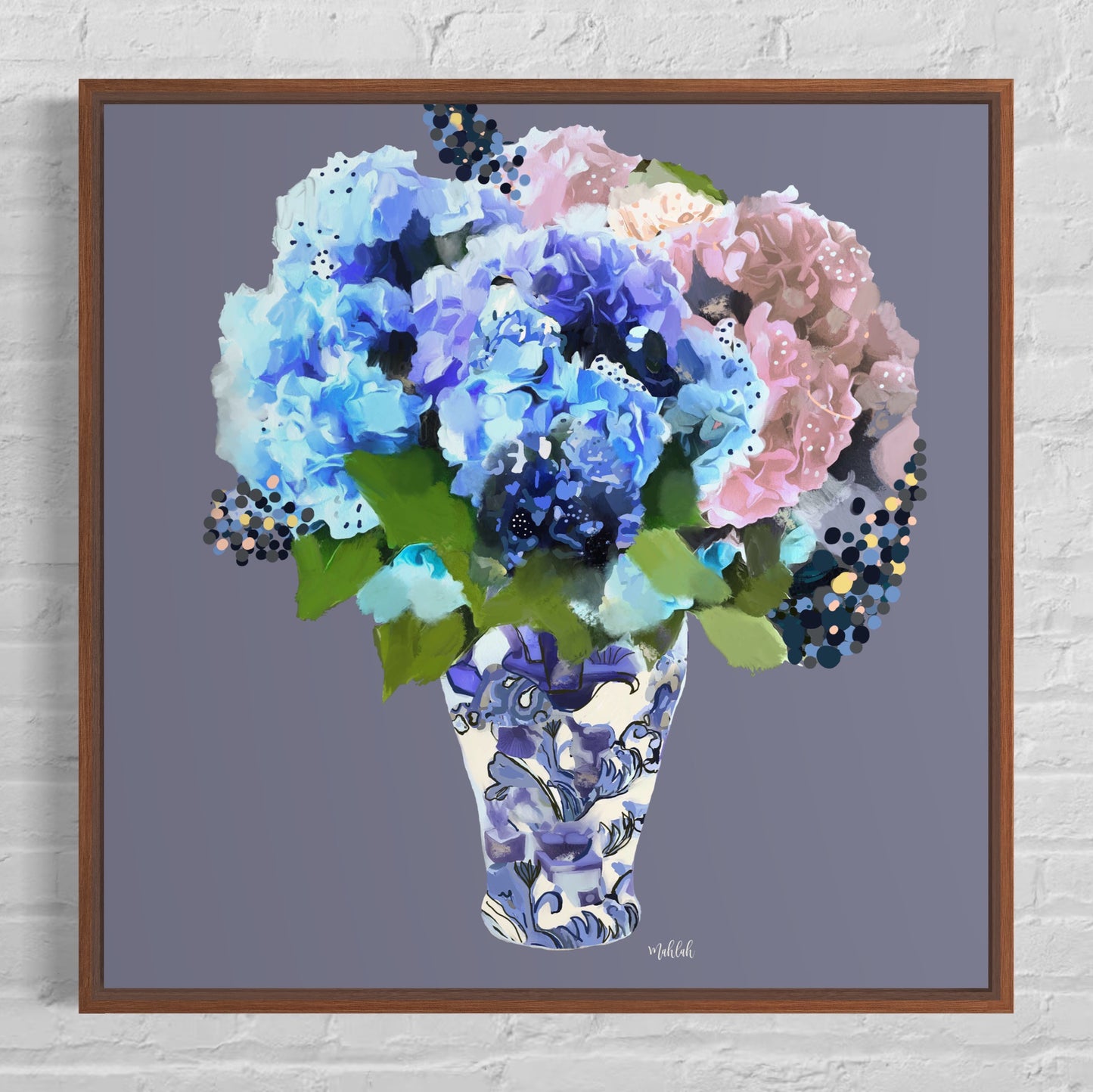 Centre Piece 2 - Square ( Lighter Background) Canvas Print