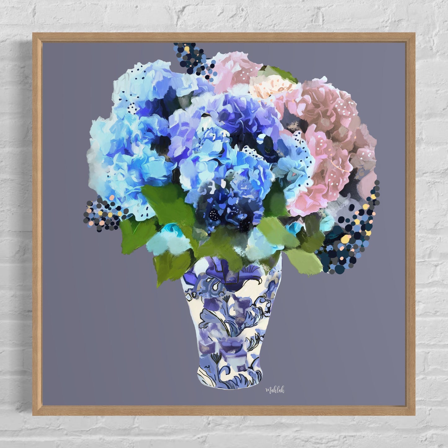Centre Piece 2 - Square ( Lighter Background) Canvas Print