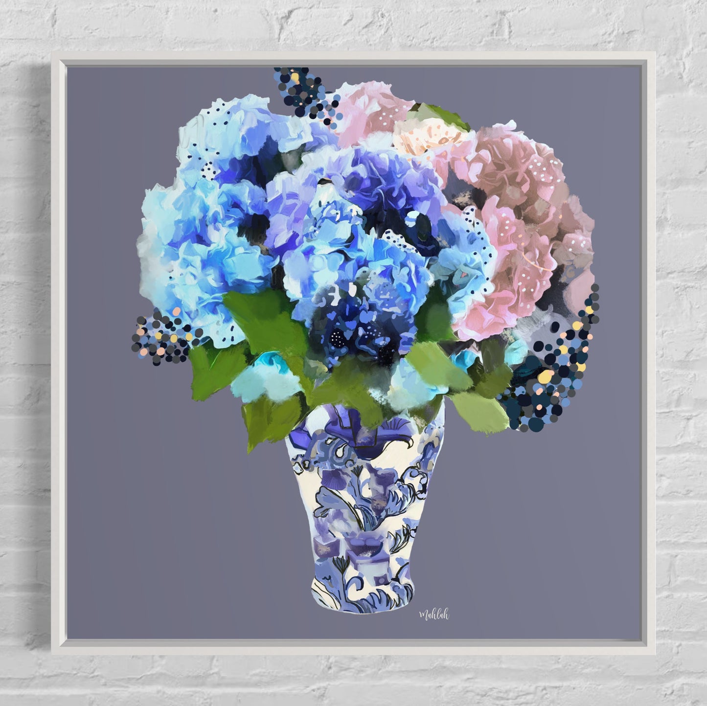 Centre Piece 2 - Square ( Lighter Background) Canvas Print