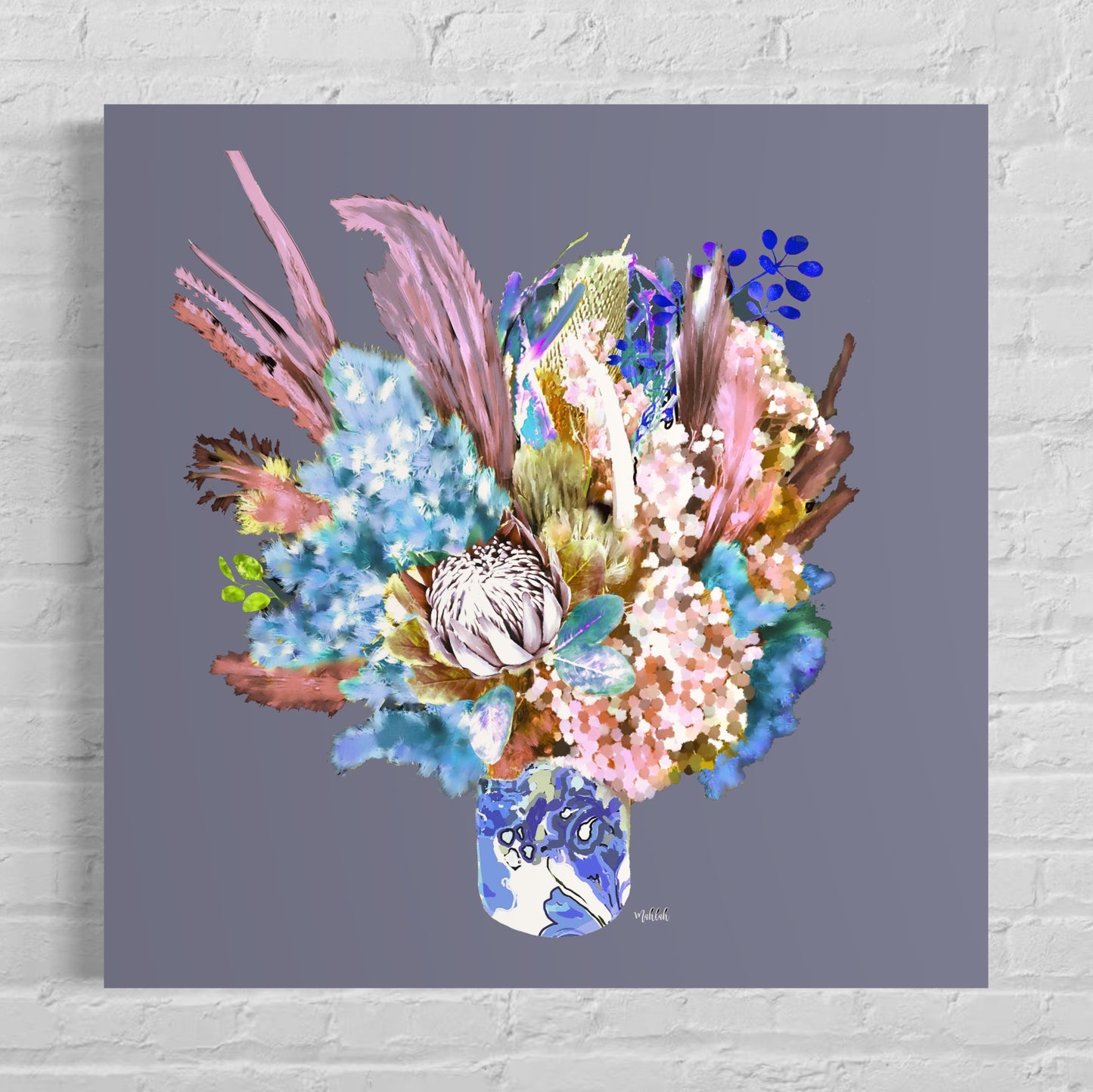 Centre Piece 3 - Square ( Lighter Background) Canvas Print