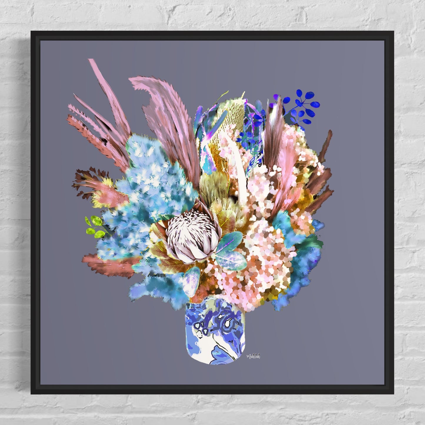 Centre Piece 3 - Square ( Lighter Background) Canvas Print