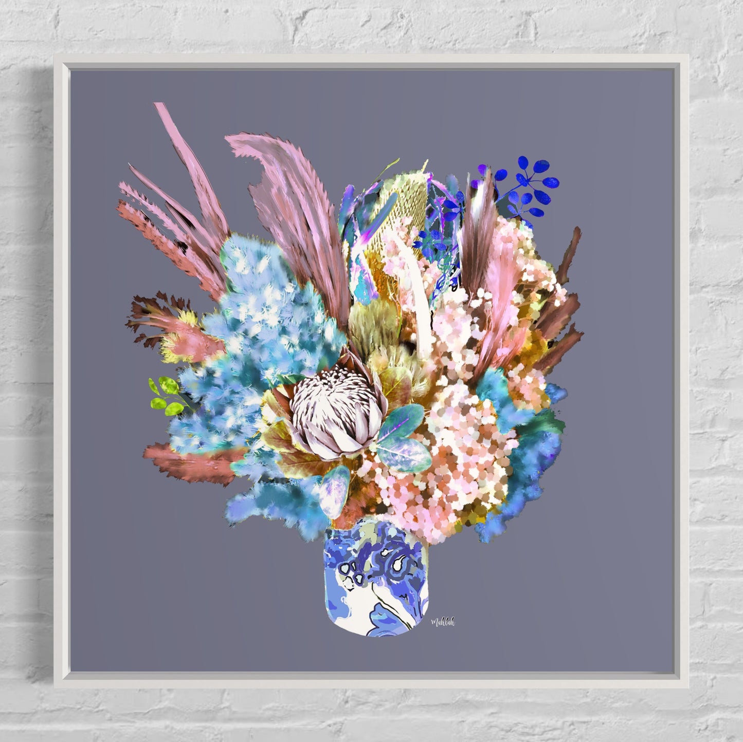 Centre Piece 3 - Square ( Lighter Background) Canvas Print