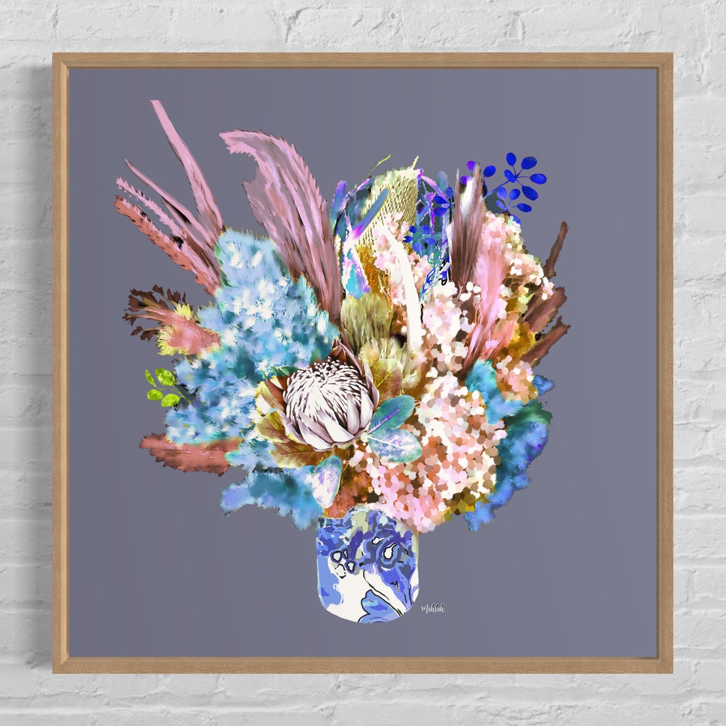 Centre Piece 3 - Square ( Lighter Background) Canvas Print