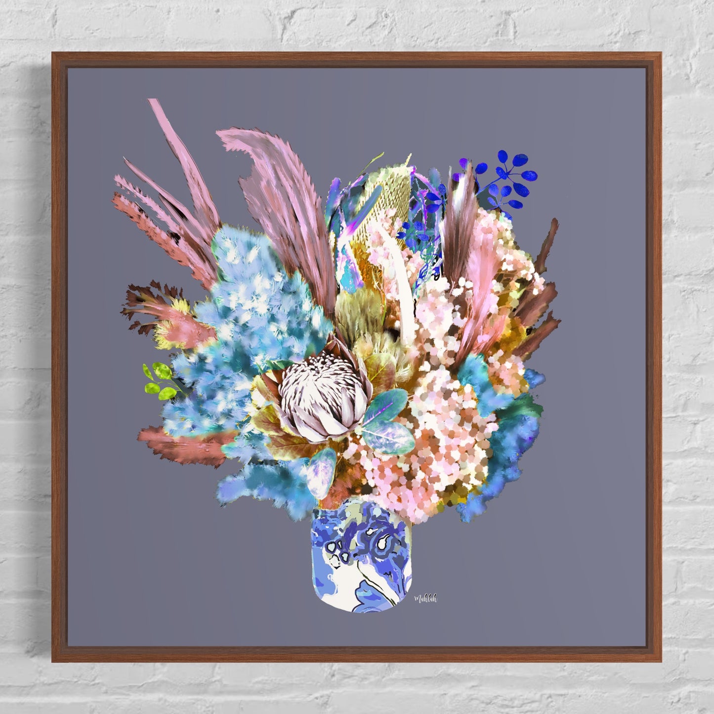 Centre Piece 3 - Square ( Lighter Background) Canvas Print