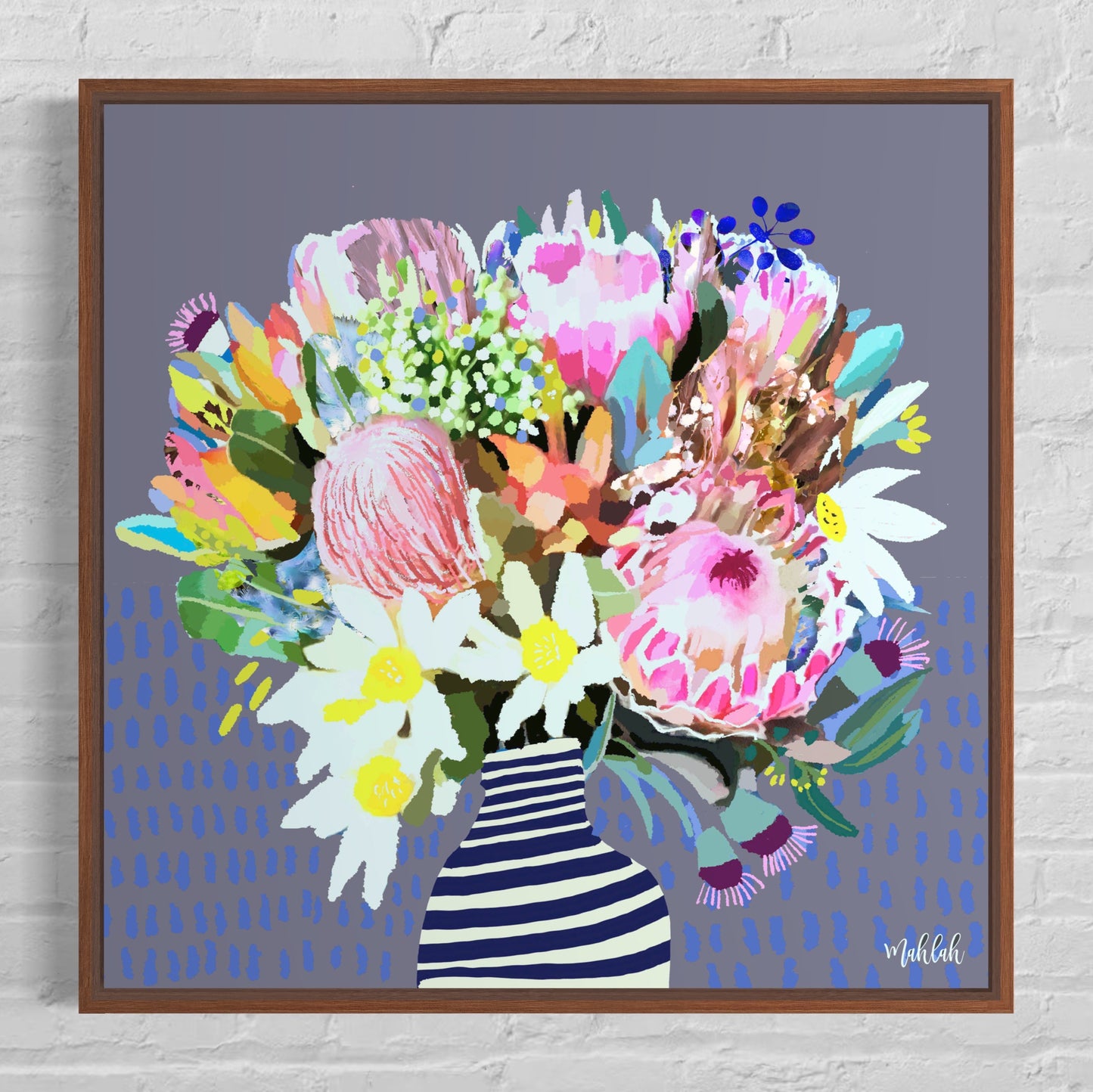 Centre Piece 4 - Square ( Lighter Background) Canvas Print