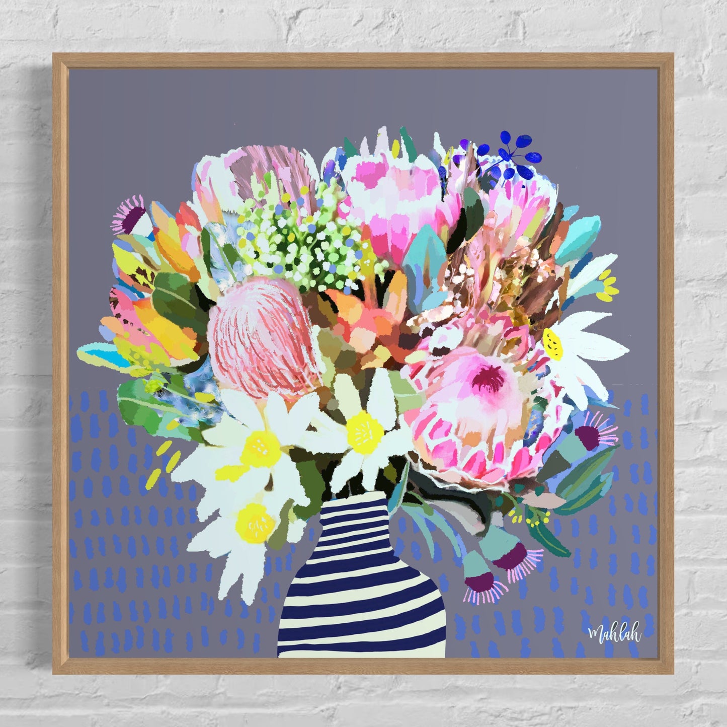 Centre Piece 4 - Square ( Lighter Background) Canvas Print