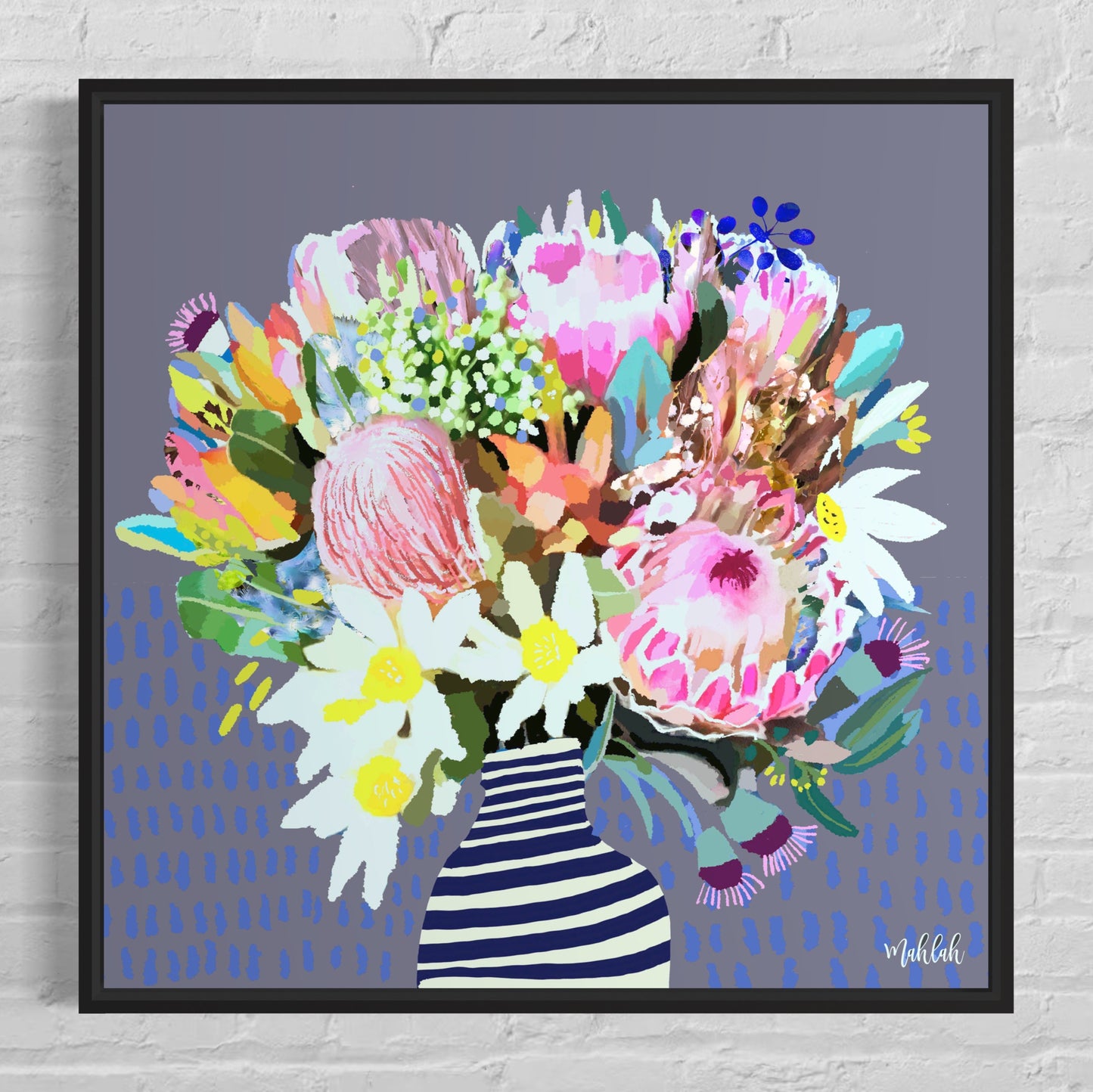 Centre Piece 4 - Square ( Lighter Background) Canvas Print