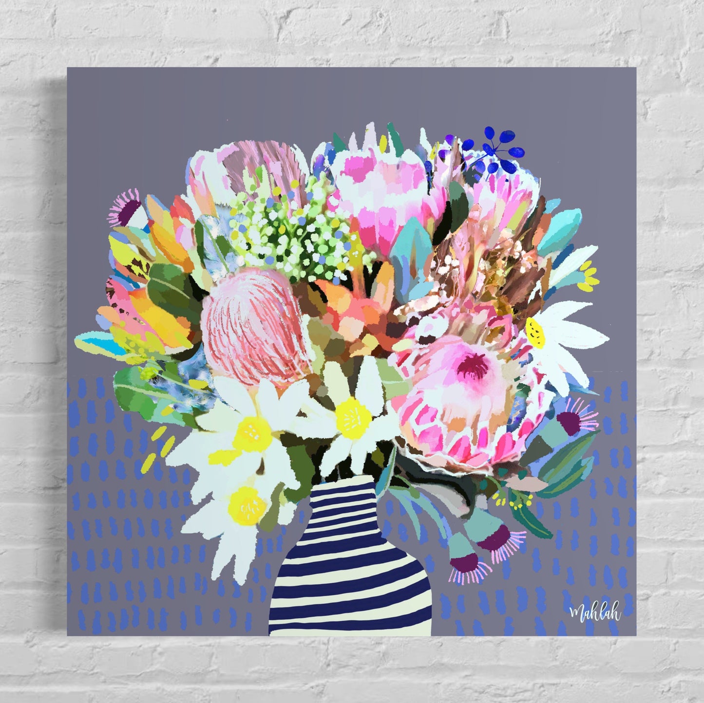 Centre Piece 4 - Square ( Lighter Background) Canvas Print