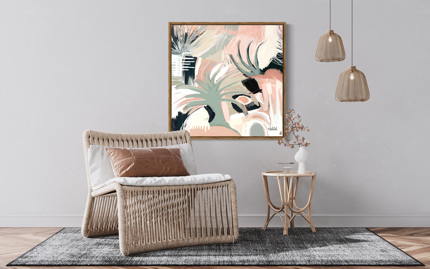 Port Scape- Square Canvas Print