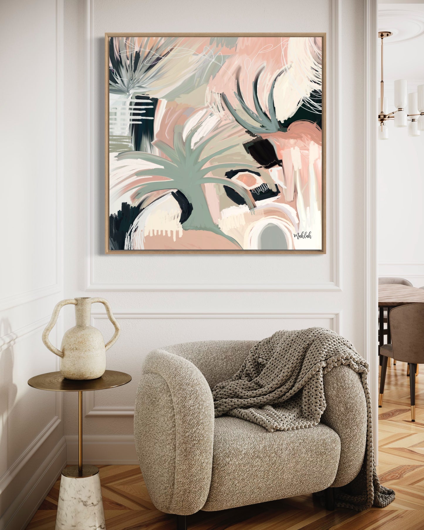 Port Scape- Square Canvas Print