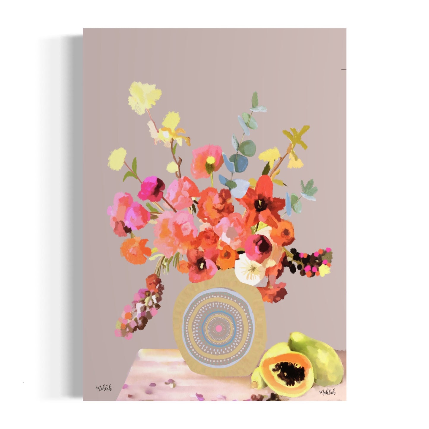 A3 vase of fortune print 300gsm