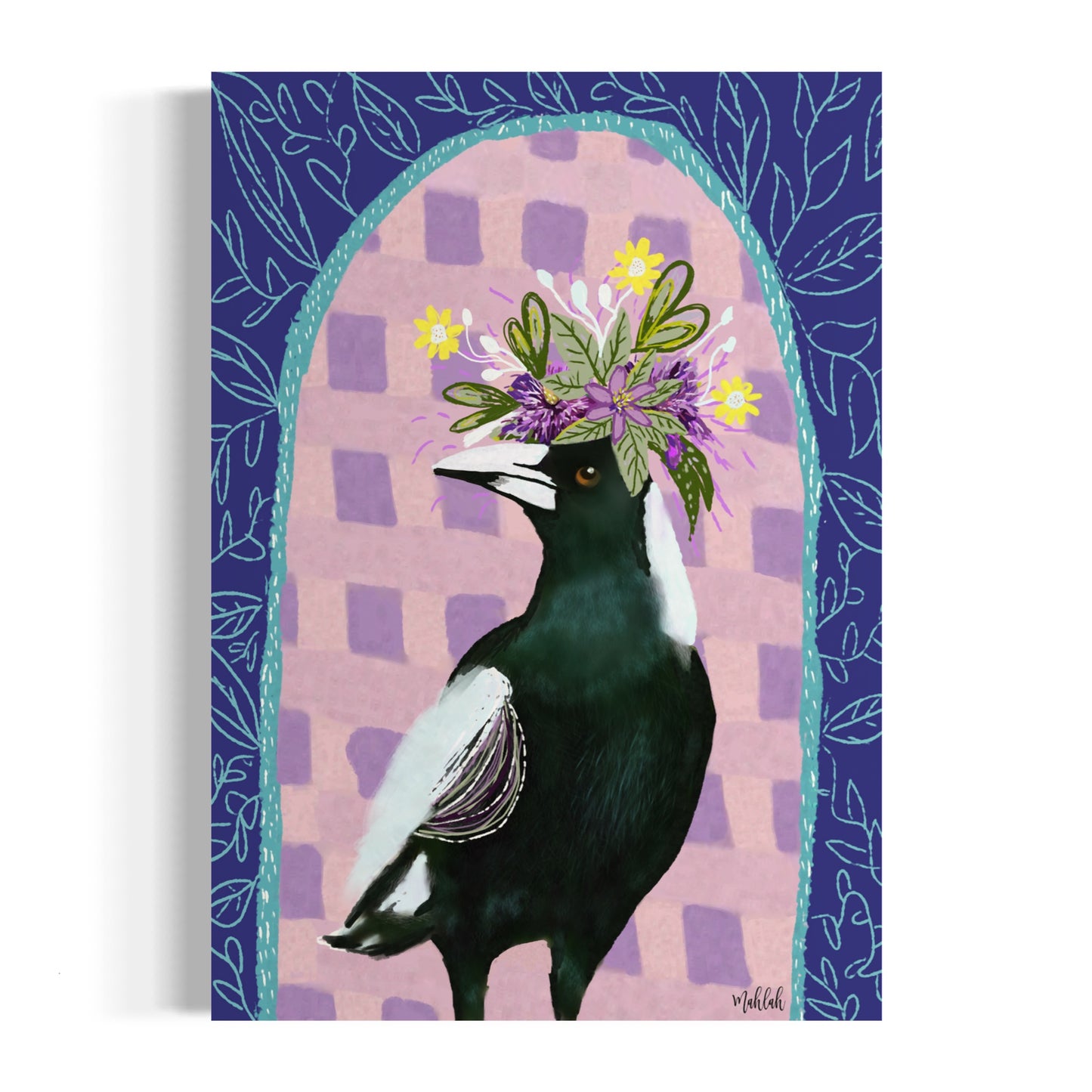 A3 magpie check print 300gsm