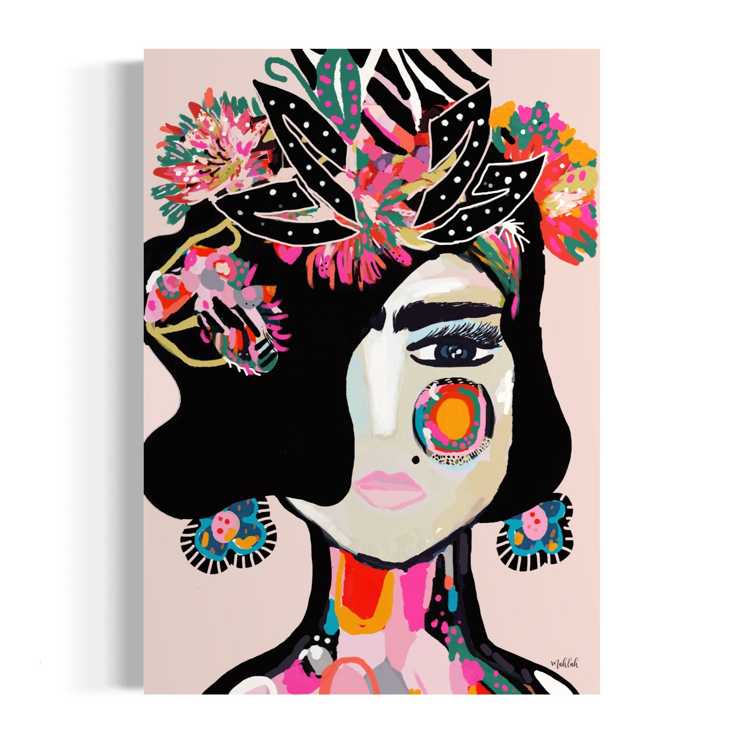 A3 Festive Frida print 300gsm