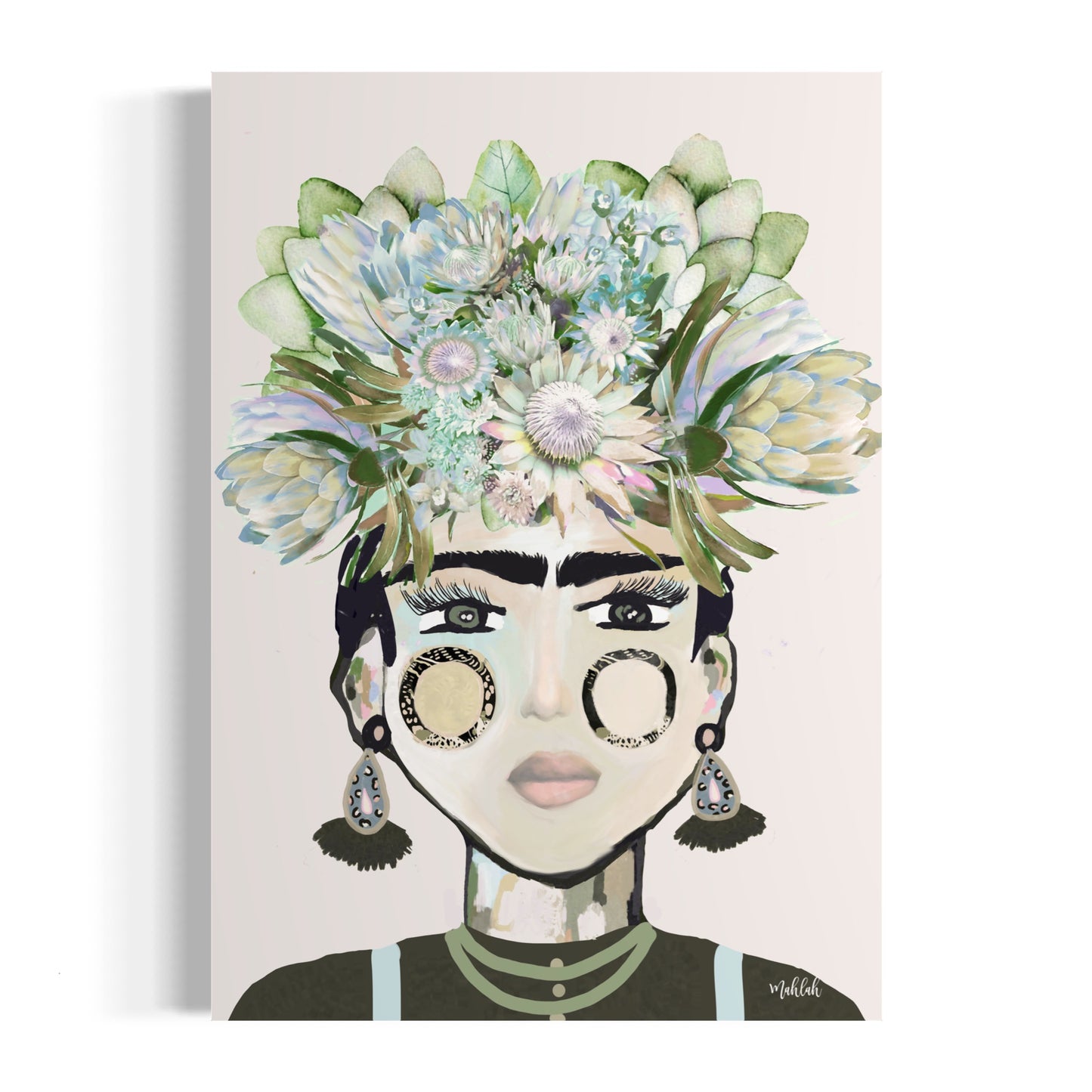 A3 aventurine Frida print 300gsm