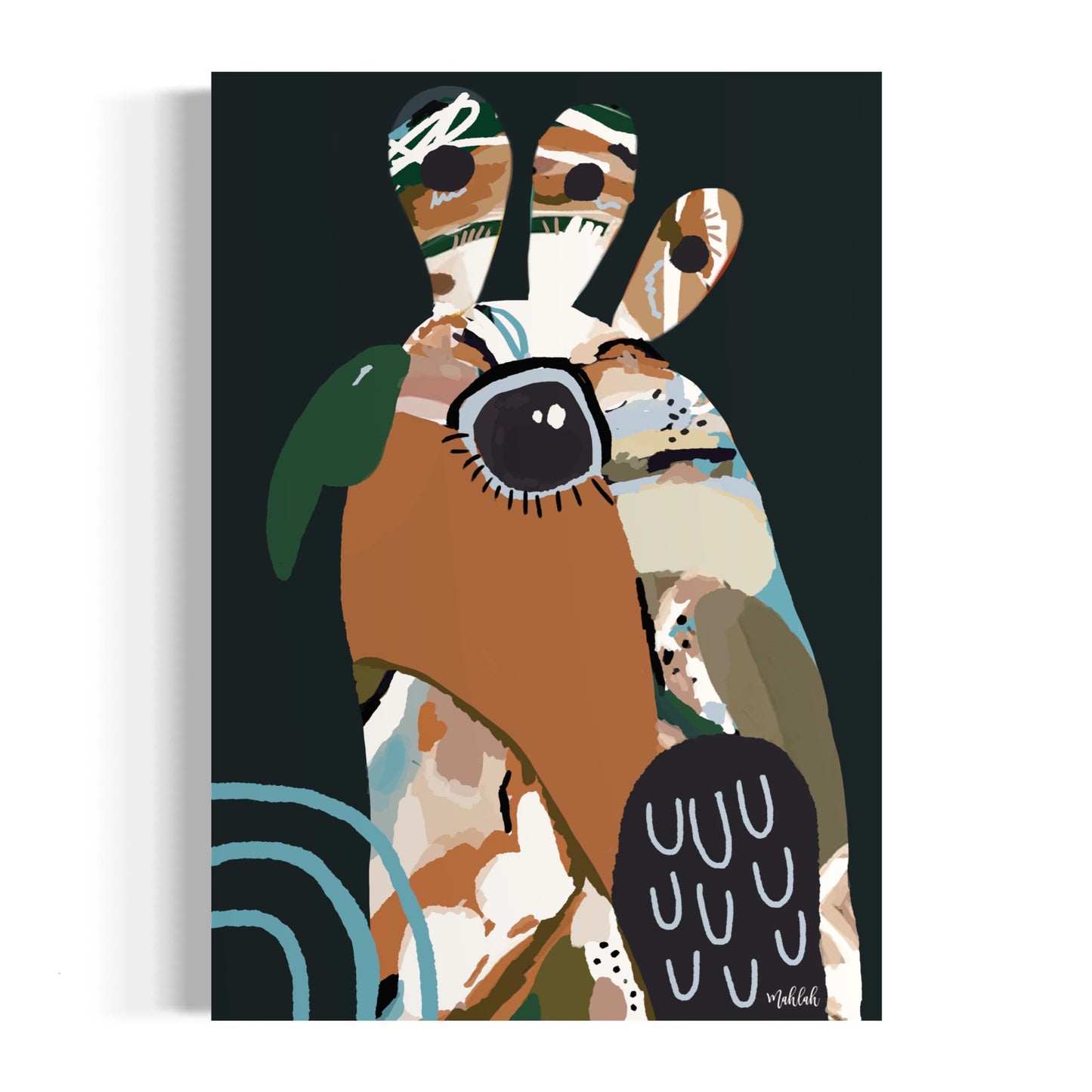 A3 birdy green print 300gsm