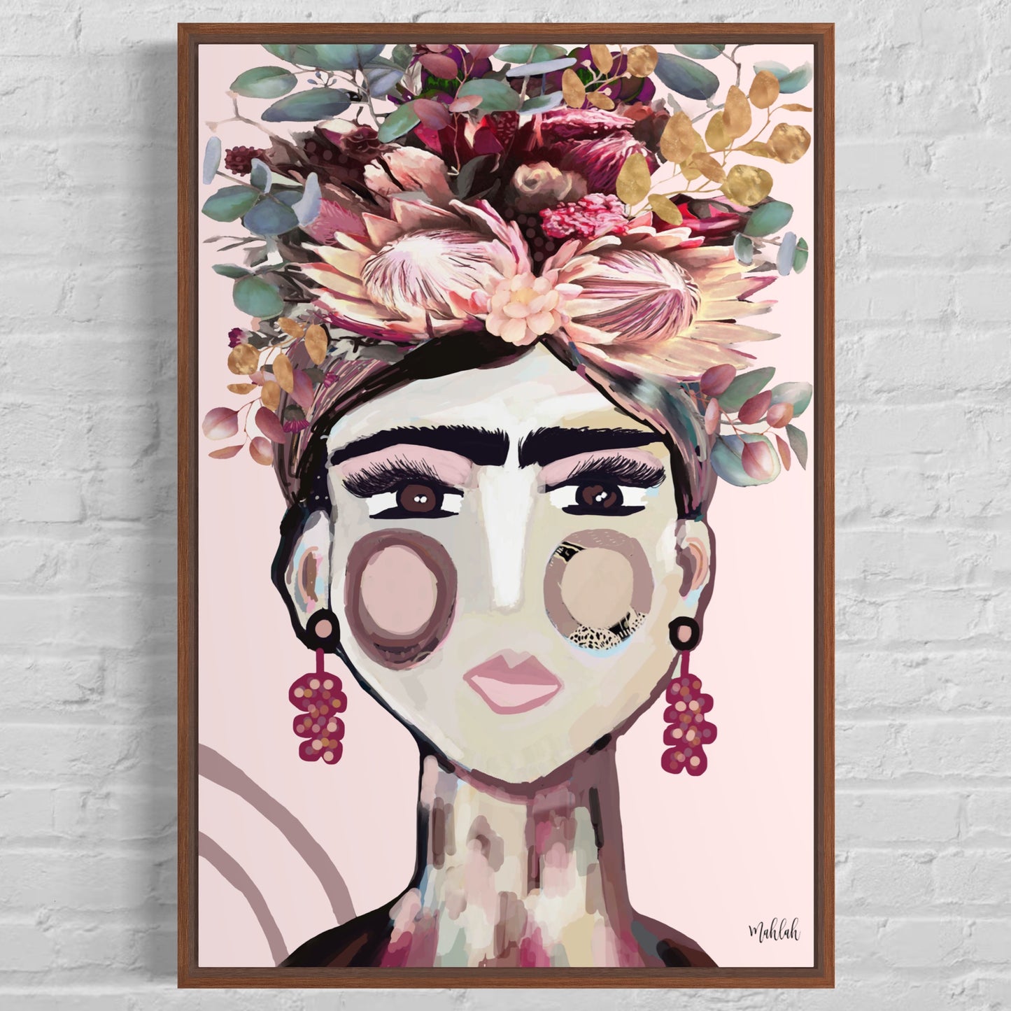 Australian Frida (Pink) canvas print
