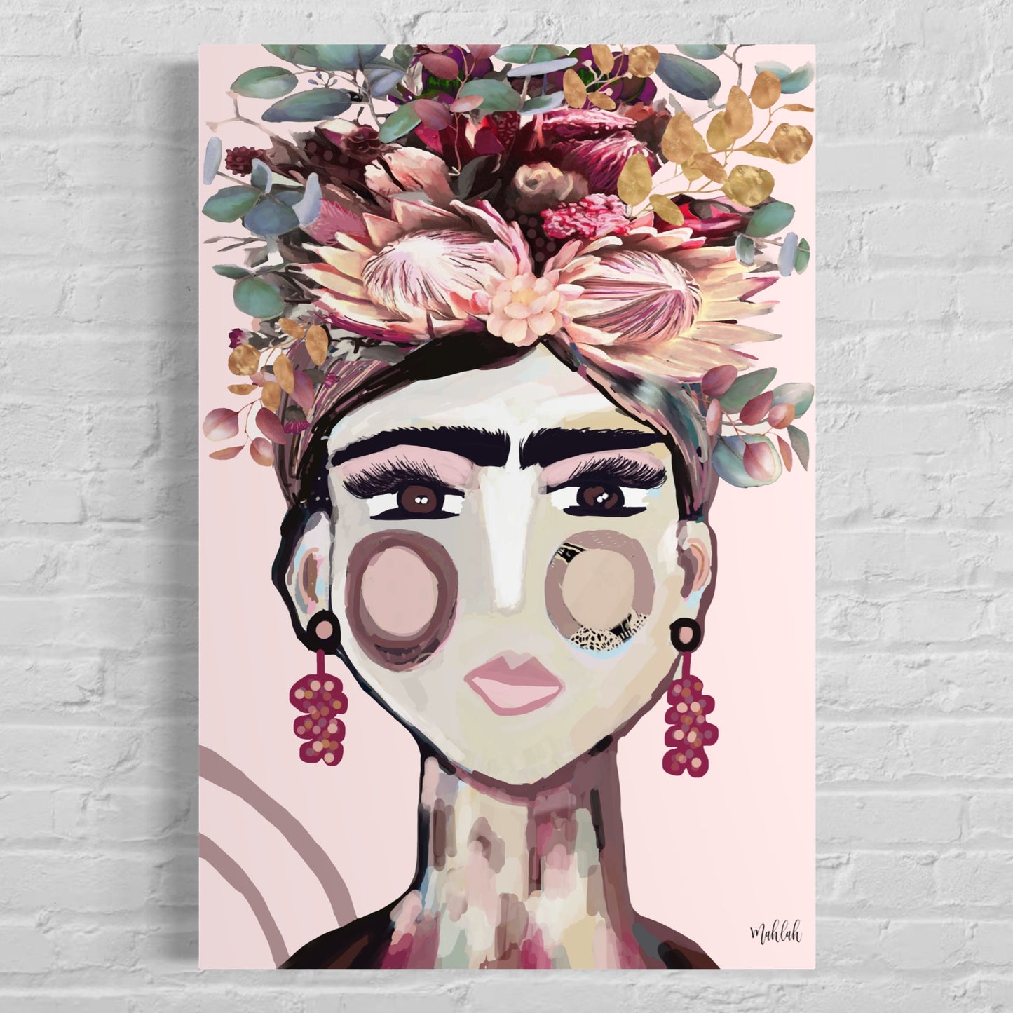 Australian Frida (Pink) canvas print