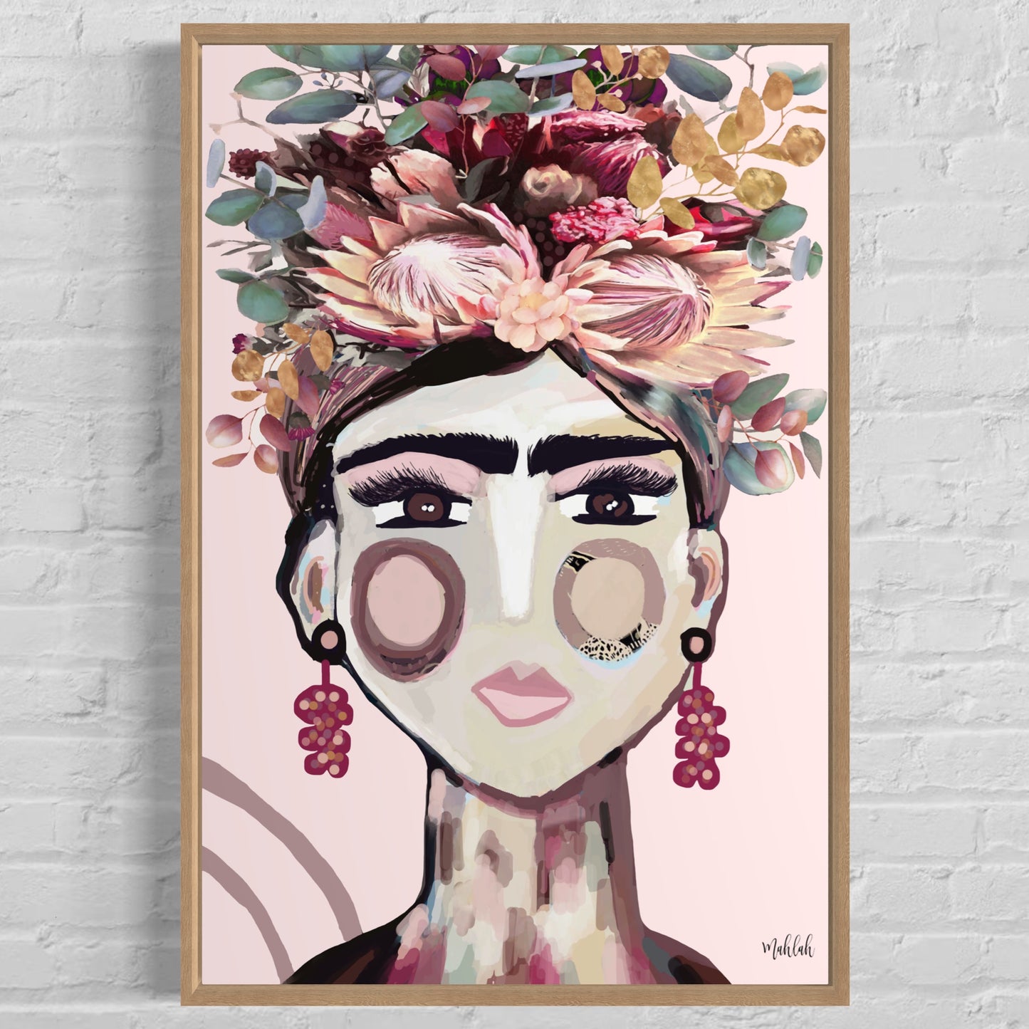 Australian Frida (Pink) canvas print
