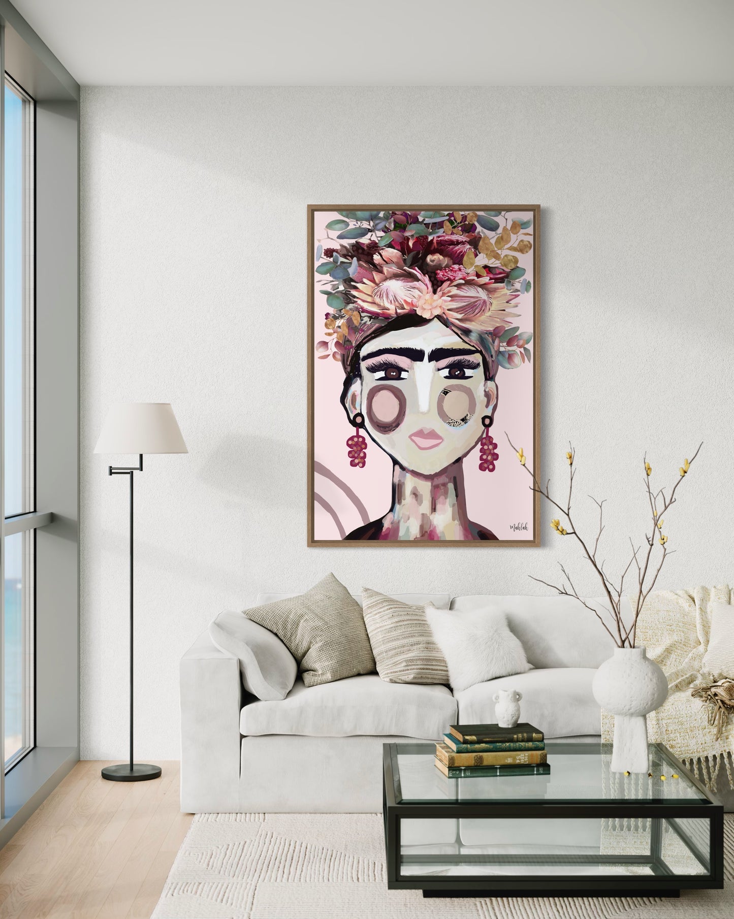 Australian Frida (Pink) canvas print