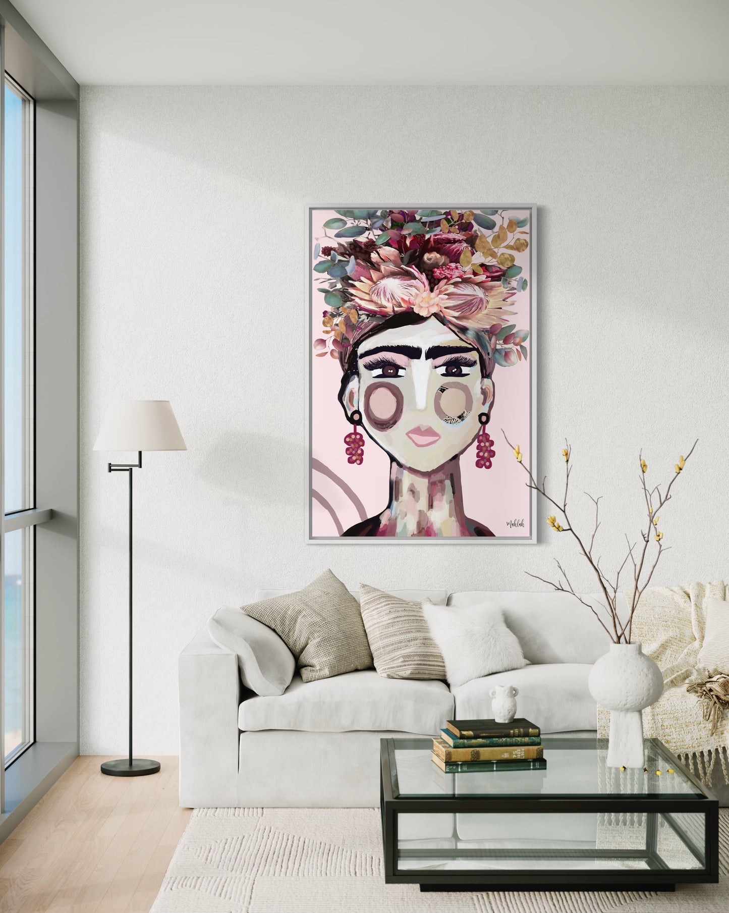 Australian Frida (Pink) canvas print