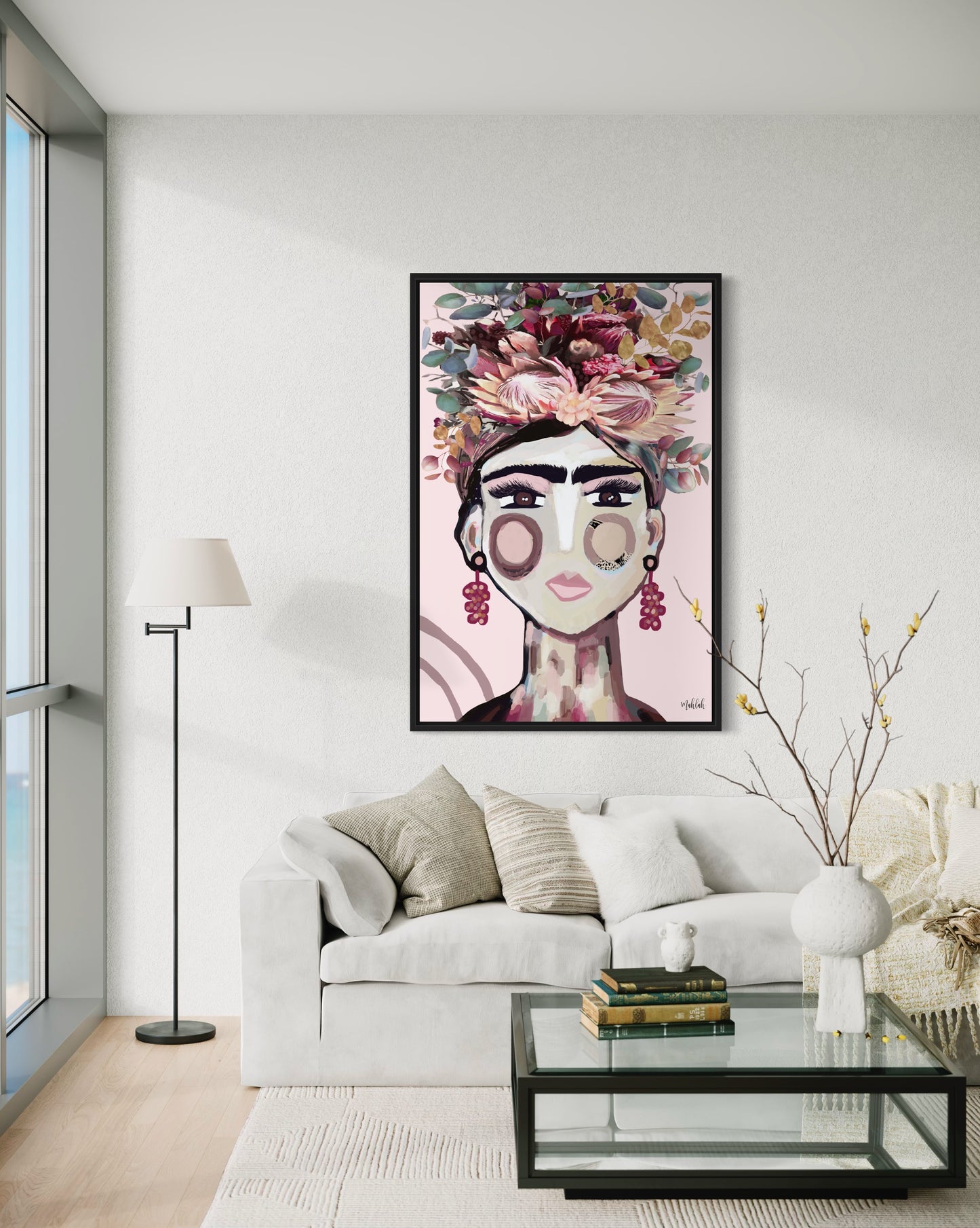 Australian Frida (Pink) canvas print