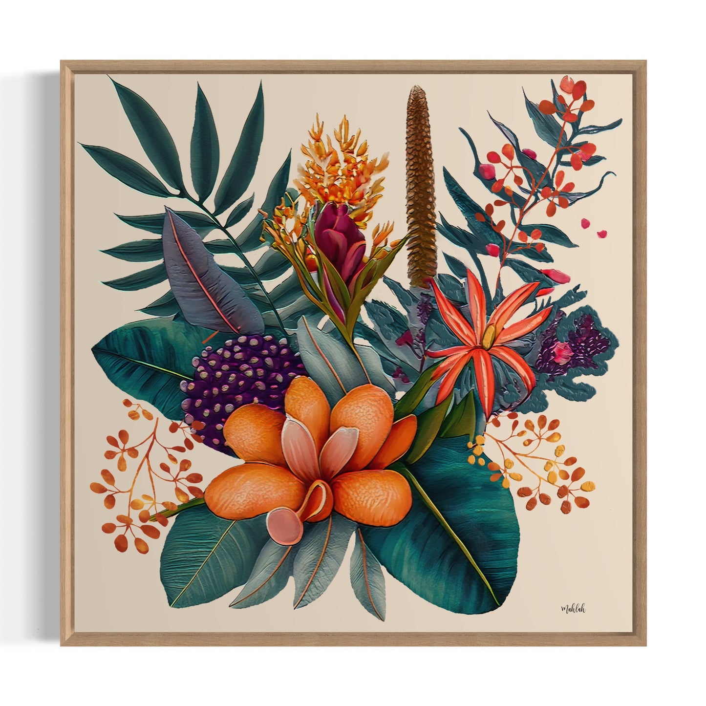 Alpha flowers canvas print