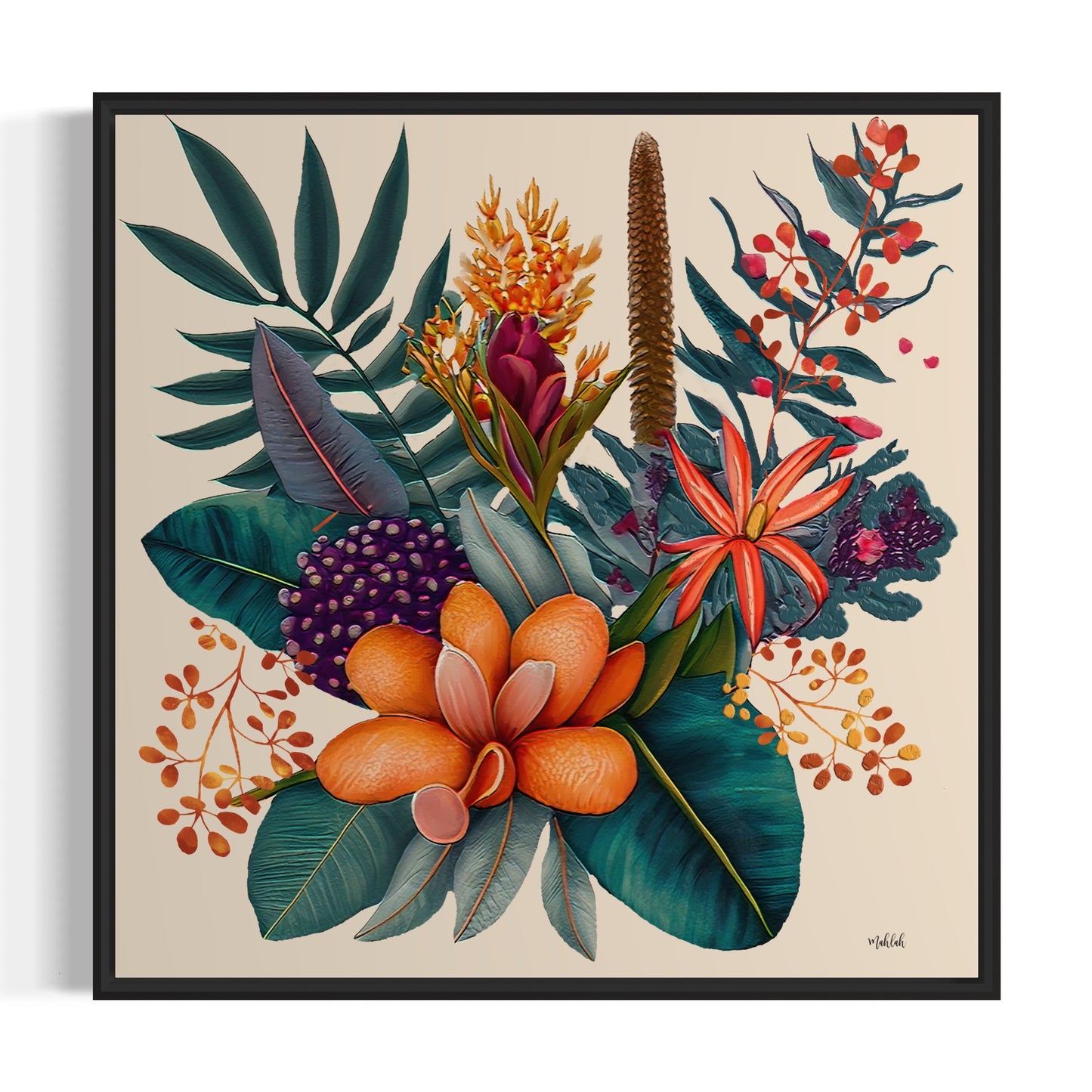 Alpha flowers canvas print