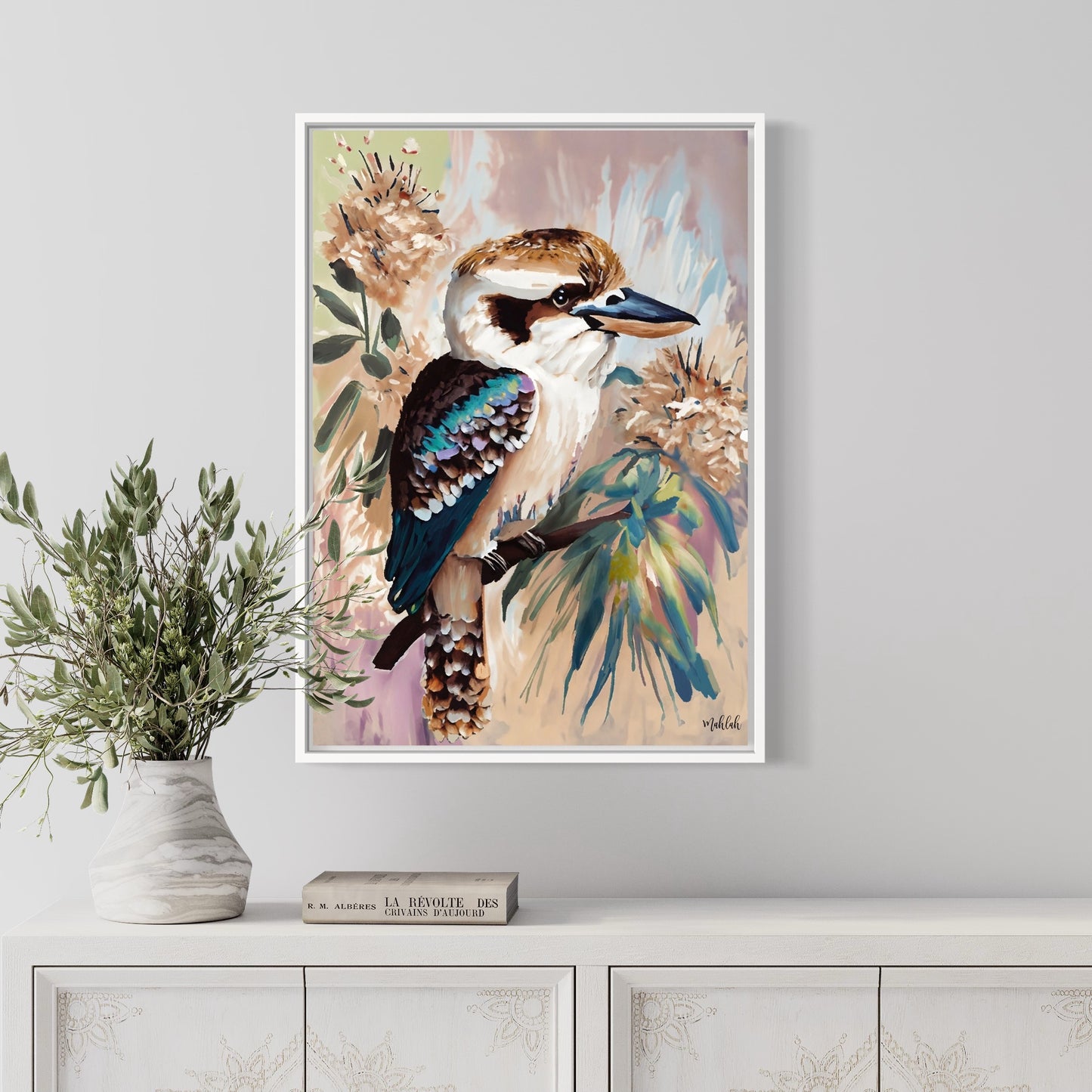 Kookaburra Bloom canvas print