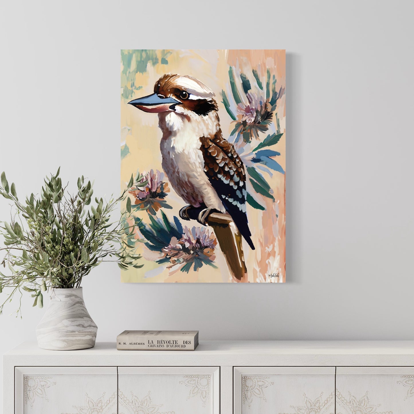 Kookaburra Bloom 2 canvas print
