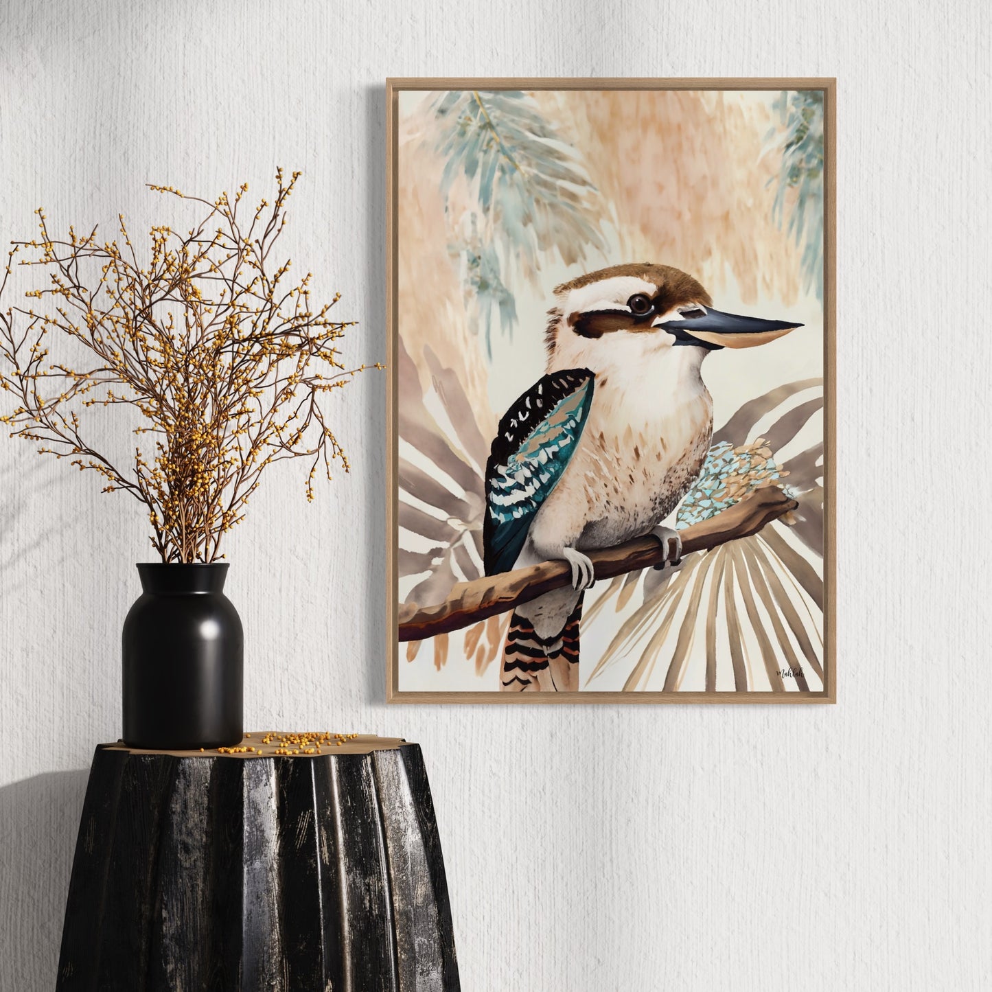 kookaburra Fern Canvas Print