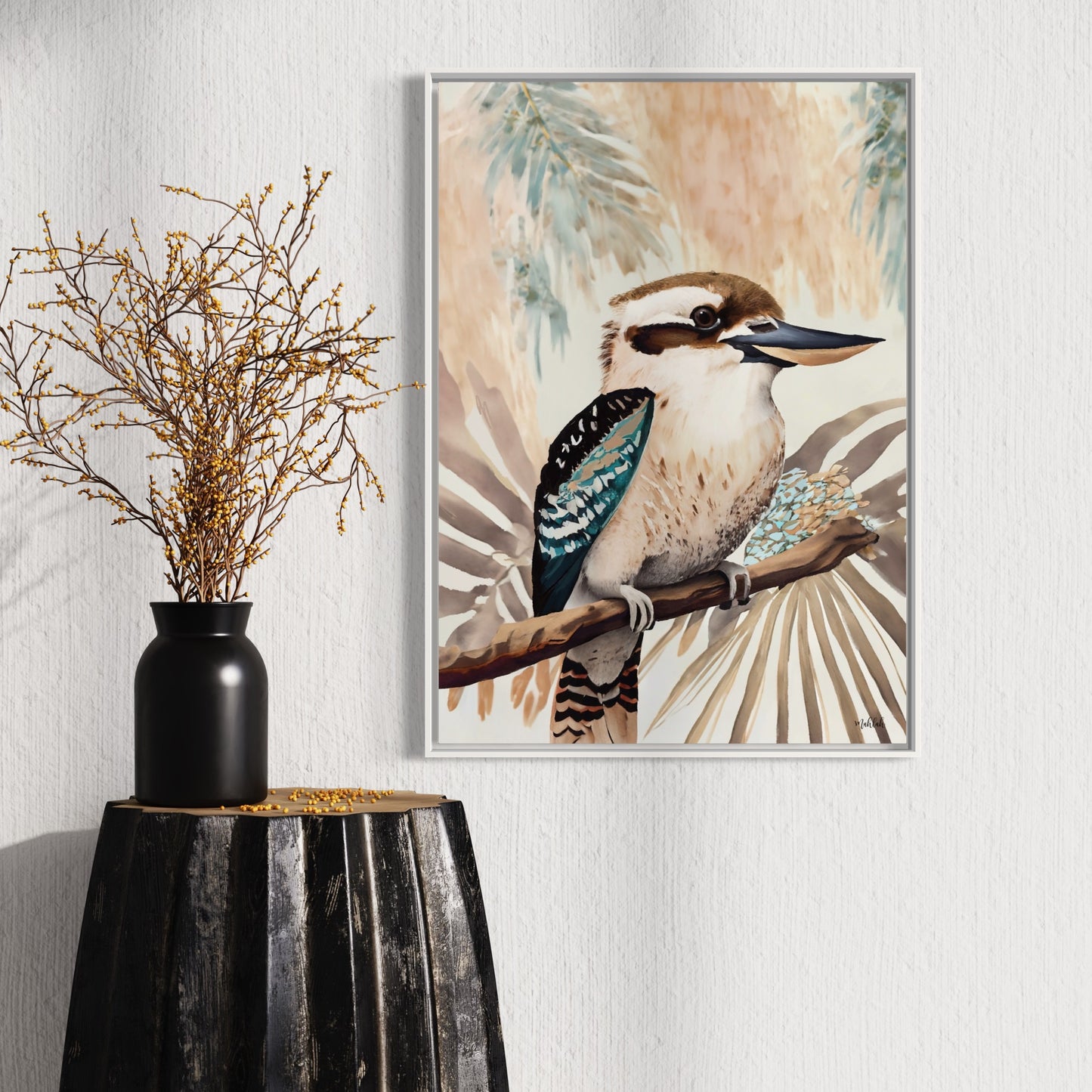 kookaburra Fern Canvas Print