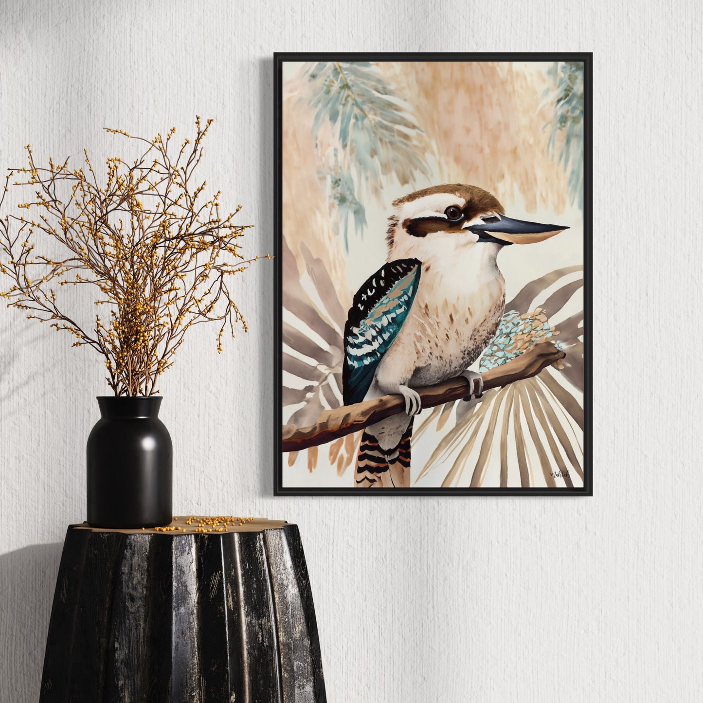 kookaburra Fern Canvas Print