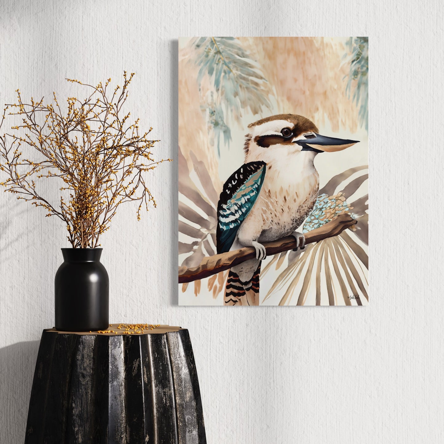 kookaburra Fern Canvas Print