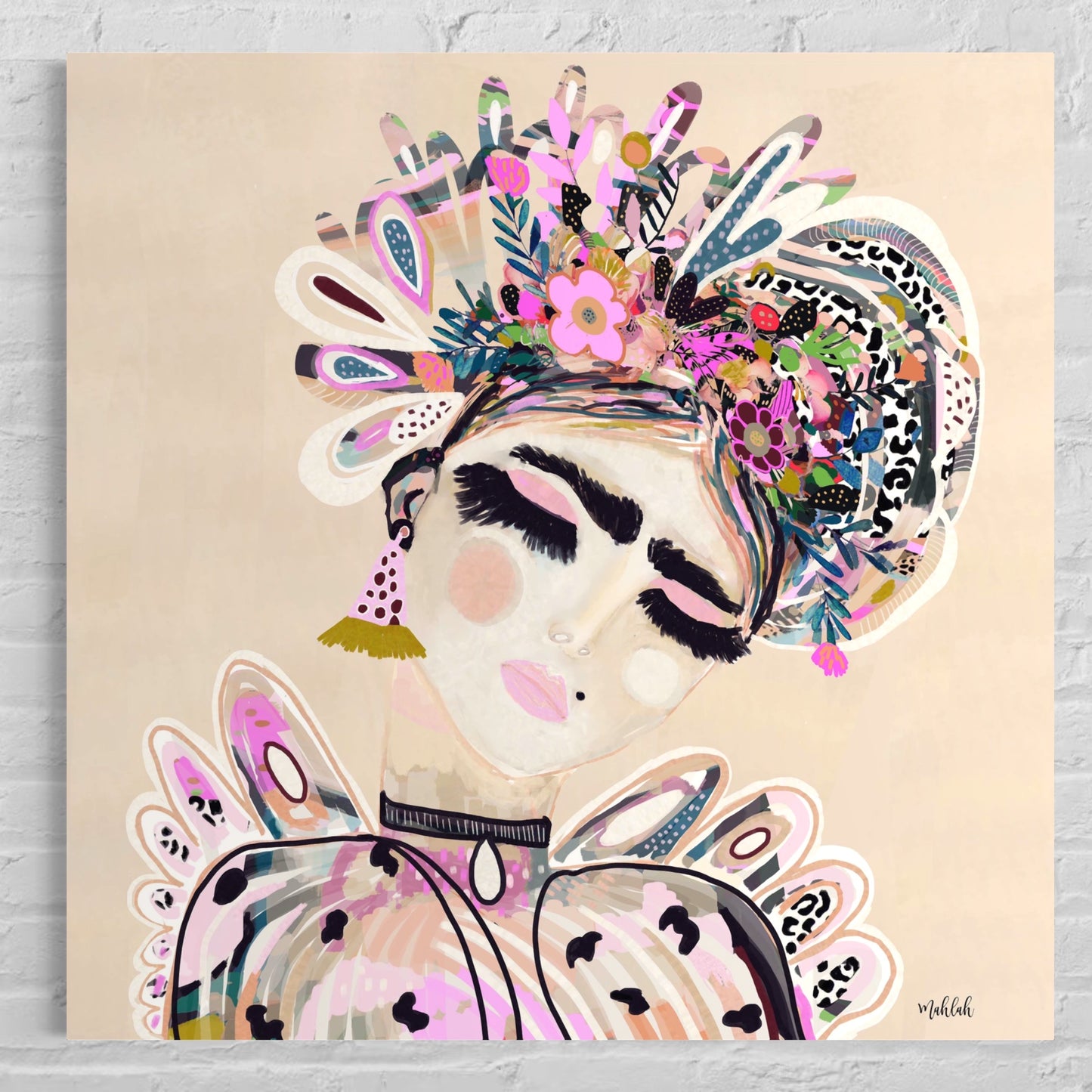 LuLu Pink (Square) Canvas Print