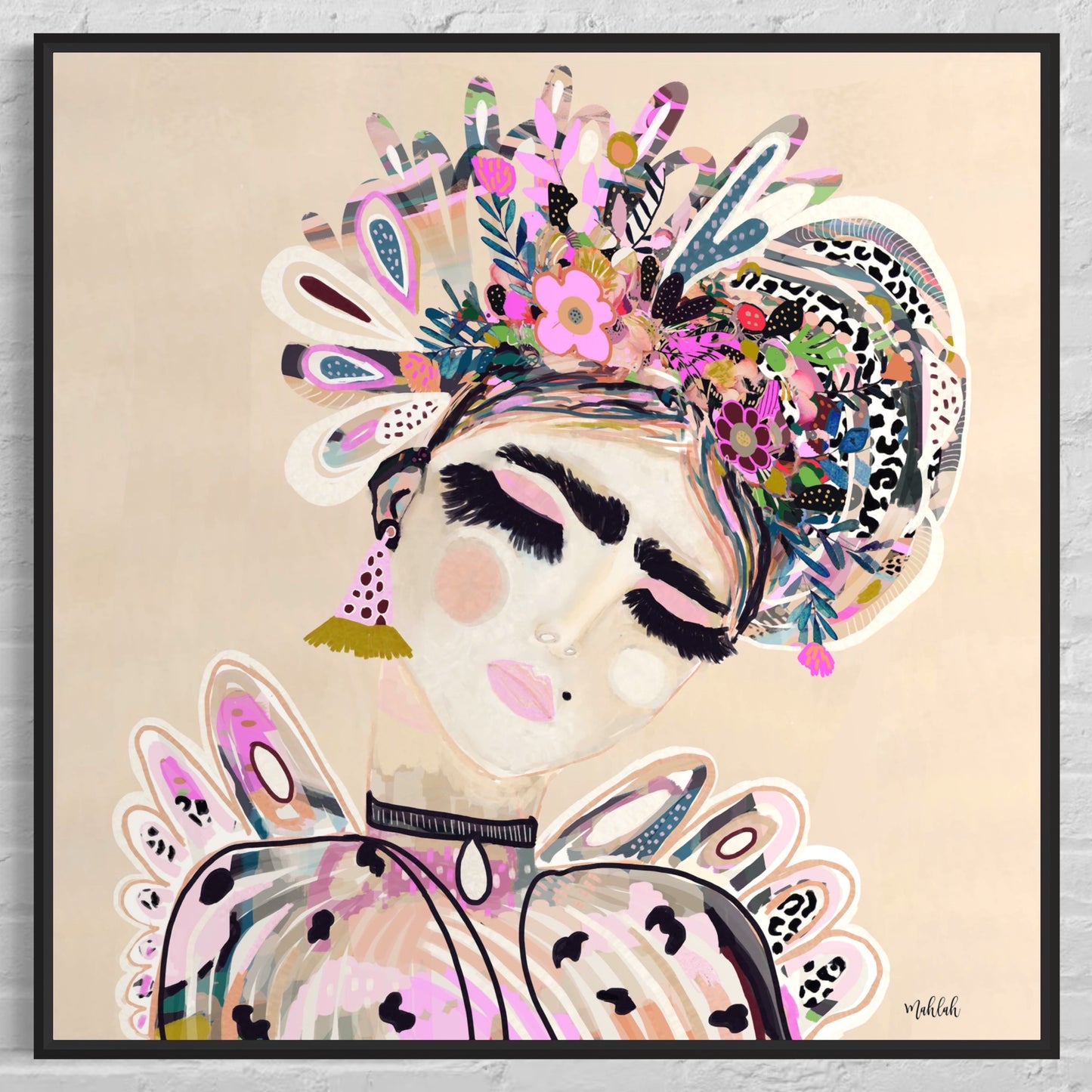LuLu Pink (Square) Canvas Print