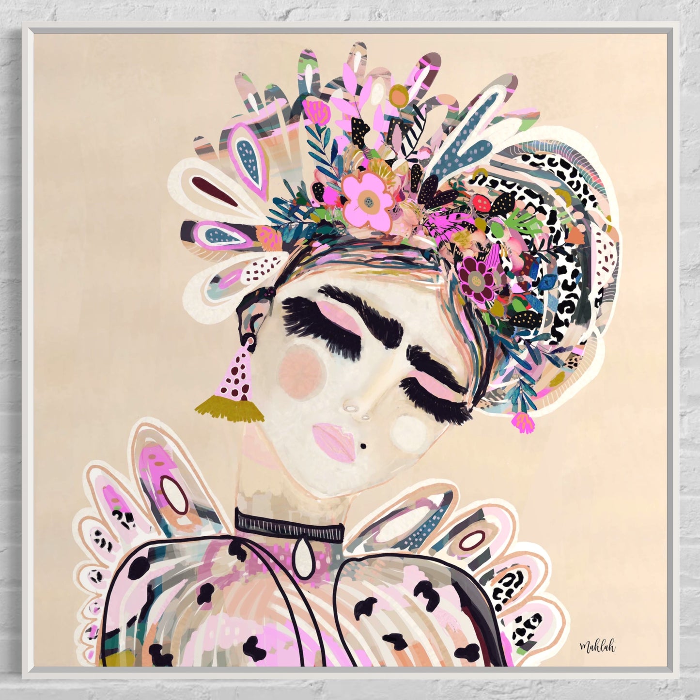 LuLu Pink (Square) Canvas Print