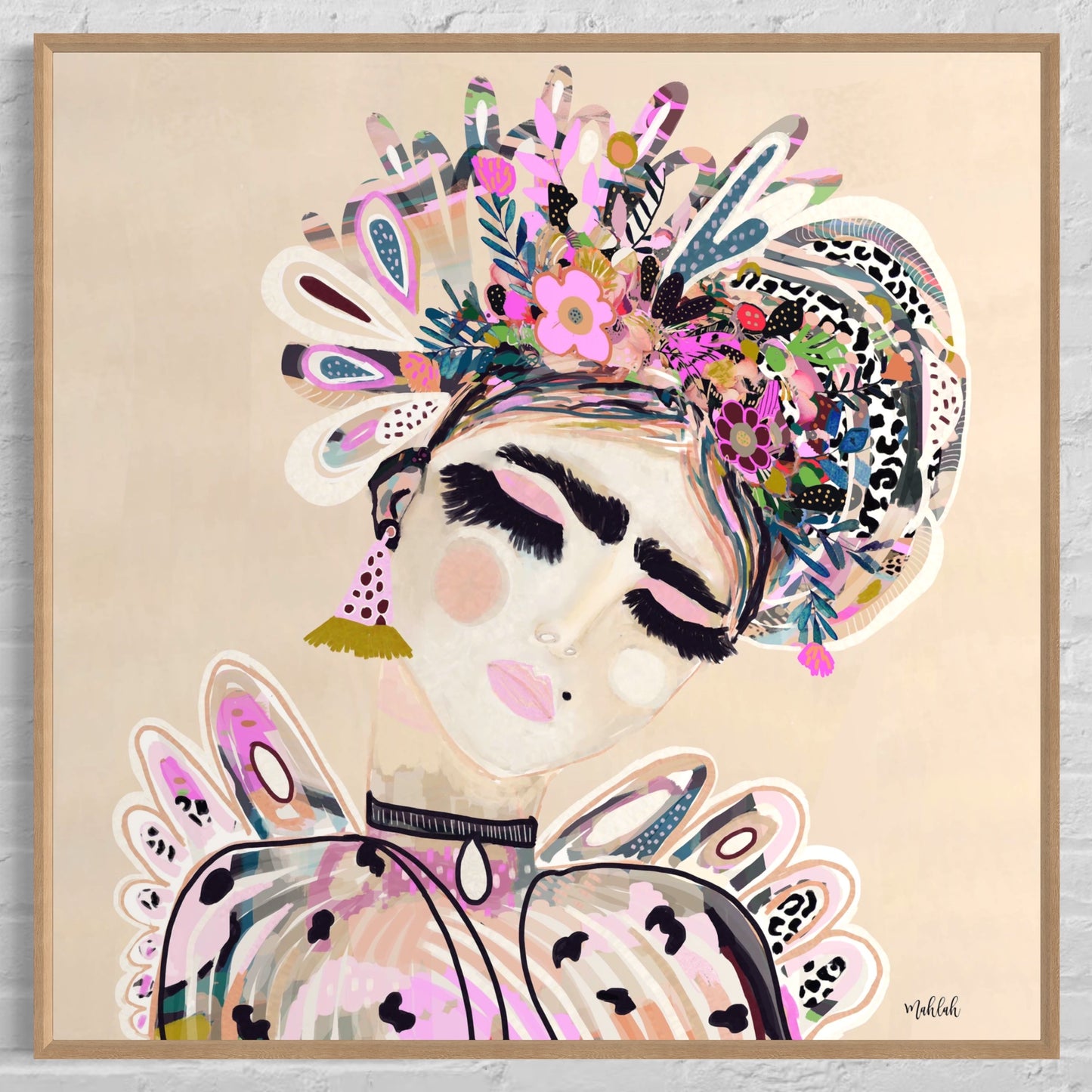 LuLu Pink (Square) Canvas Print