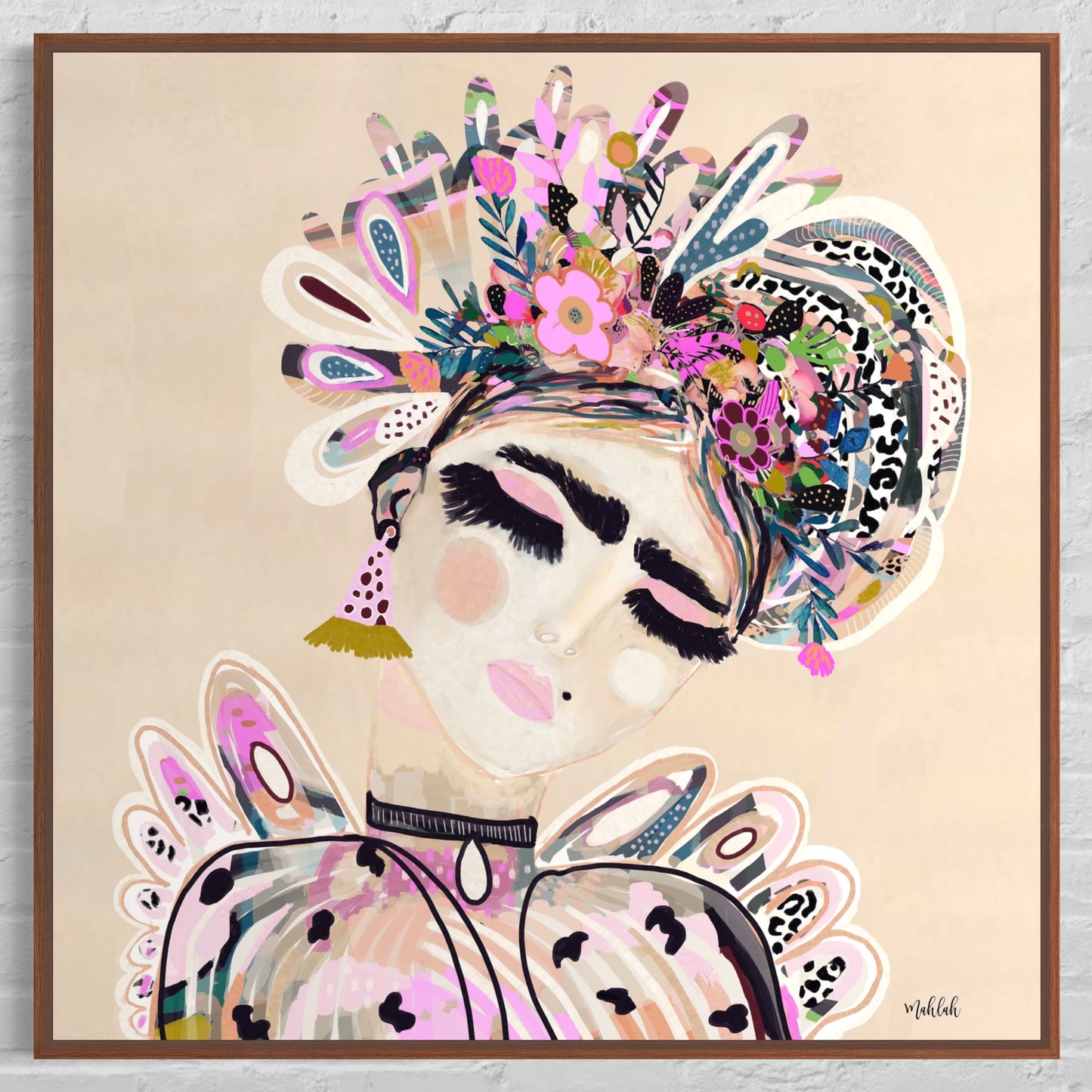 LuLu Pink (Square) Canvas Print