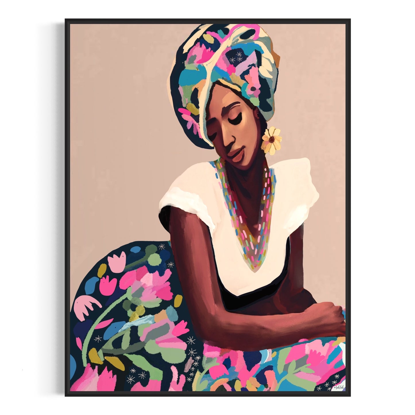 Girl in a skirt 1 canvas print
