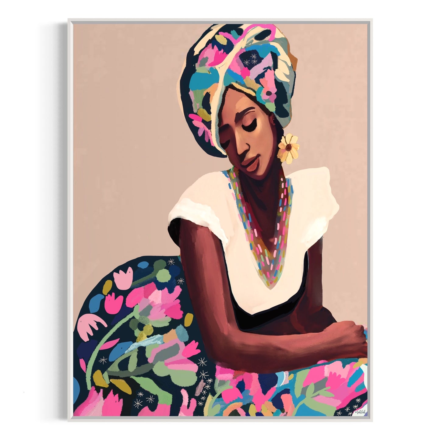 Girl in a skirt 1 canvas print