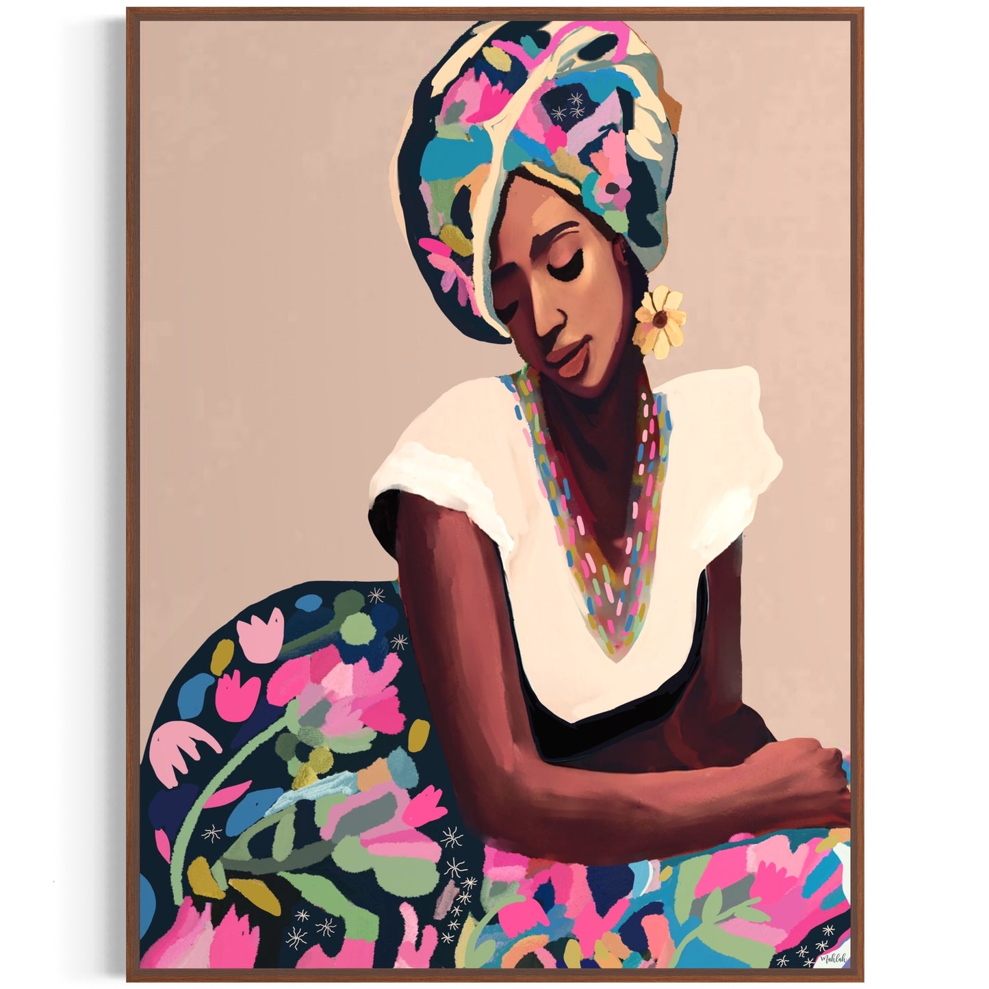 Girl in a skirt 1 canvas print