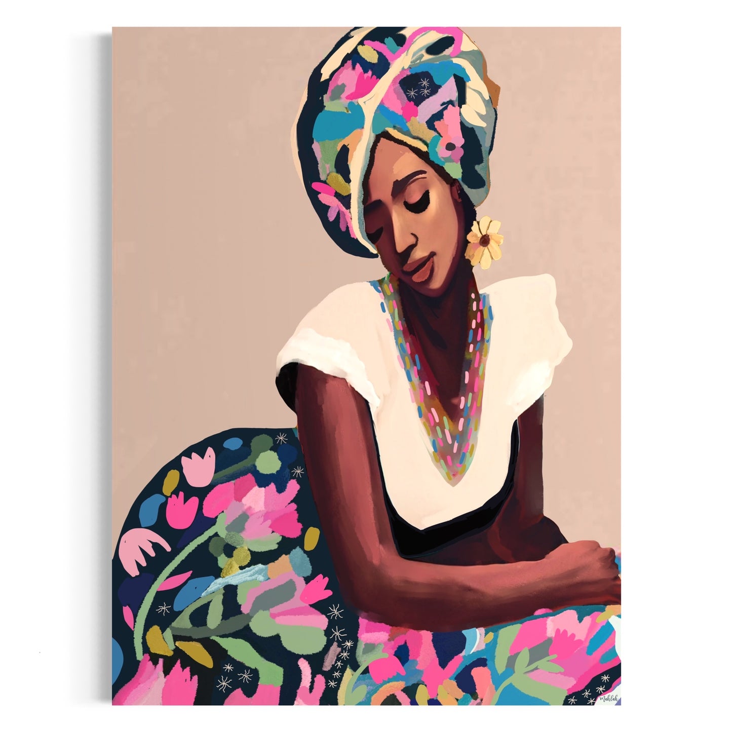 Girl in a skirt 1 canvas print