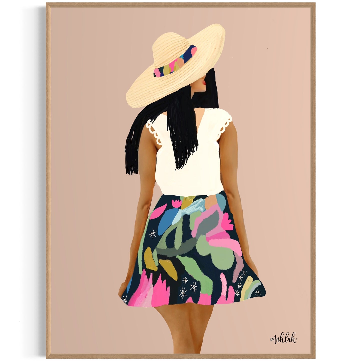Girl in a skirt 2 canvas print