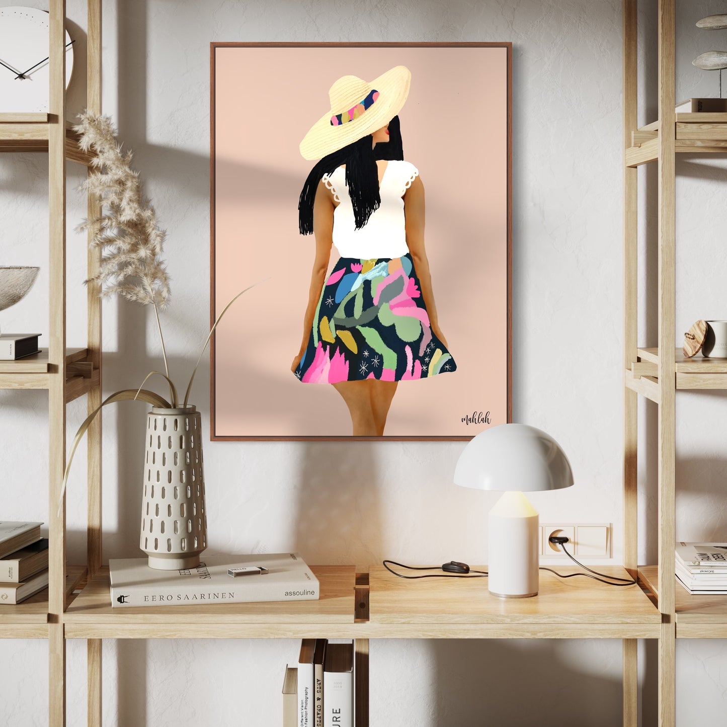 Girl in a skirt 2 canvas print