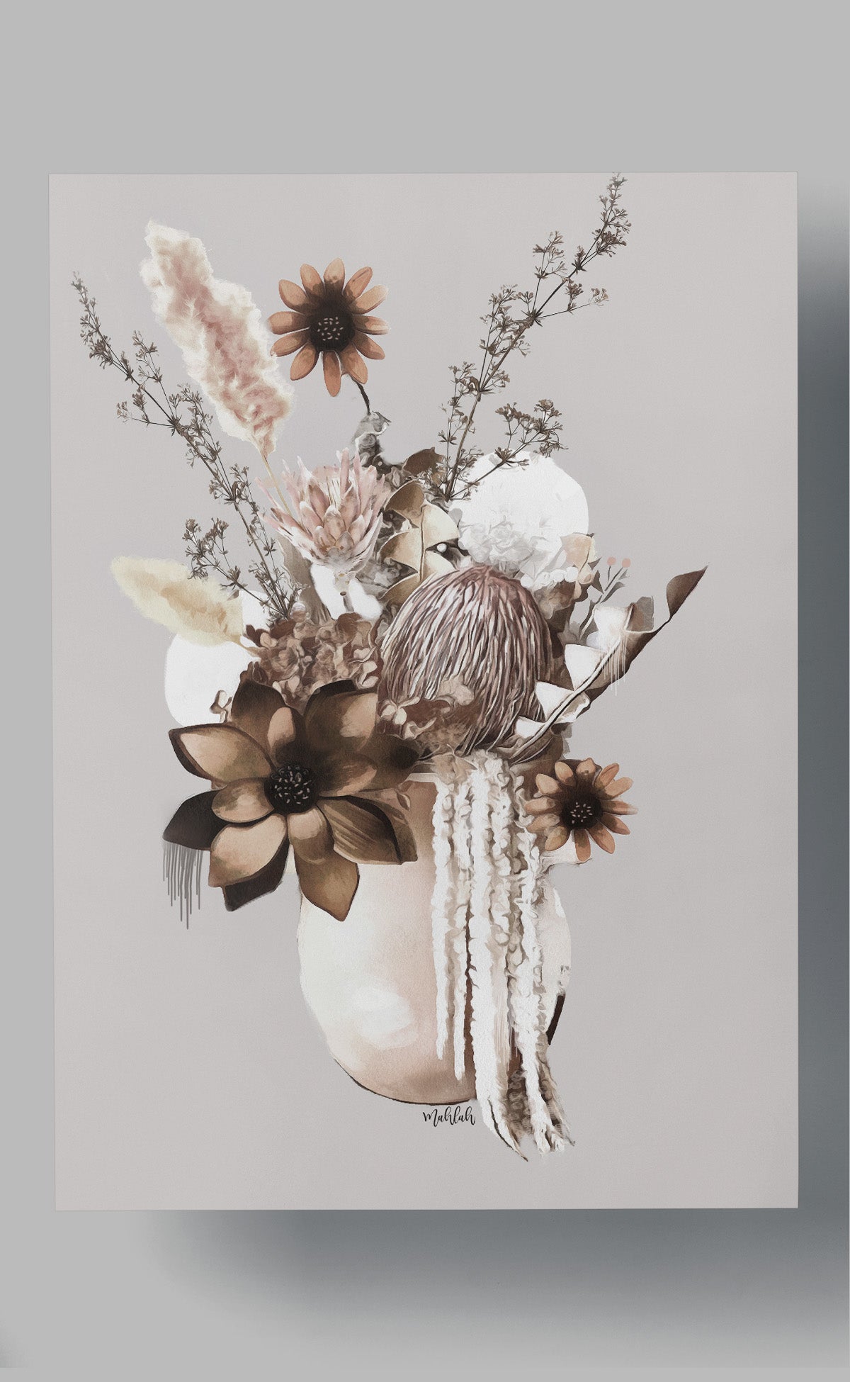 A3 natural flower print 300gsm