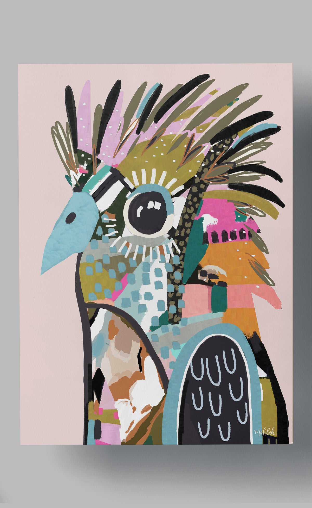 A3 offbeat birdy print 300gsm