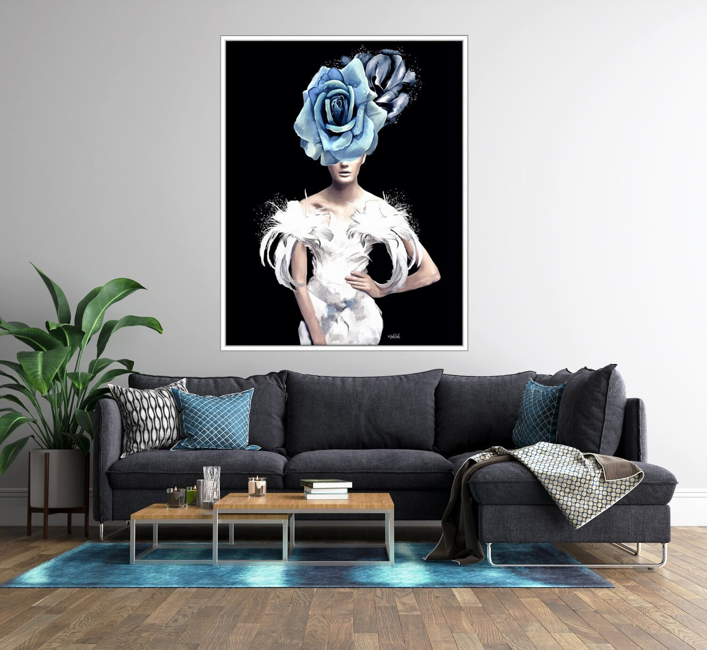 Blue Rose Print