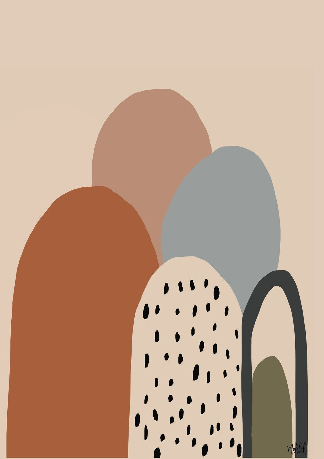 Hills portrait Print